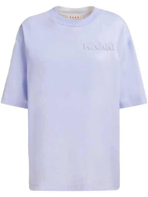 o1w1db11125 Logo Embossed T-Shirt in Blue