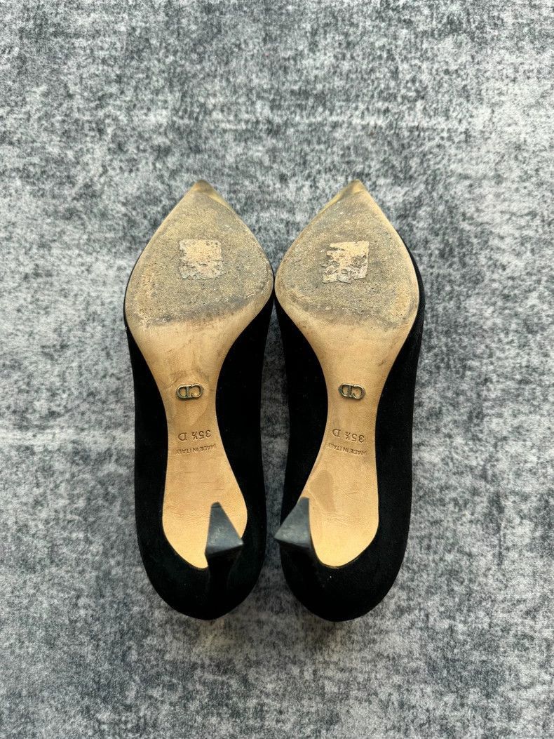 Dior Dior Black Suede High Heels Size 35.5-2505 Size US 5 / IT 35 - 6 Thumbnail