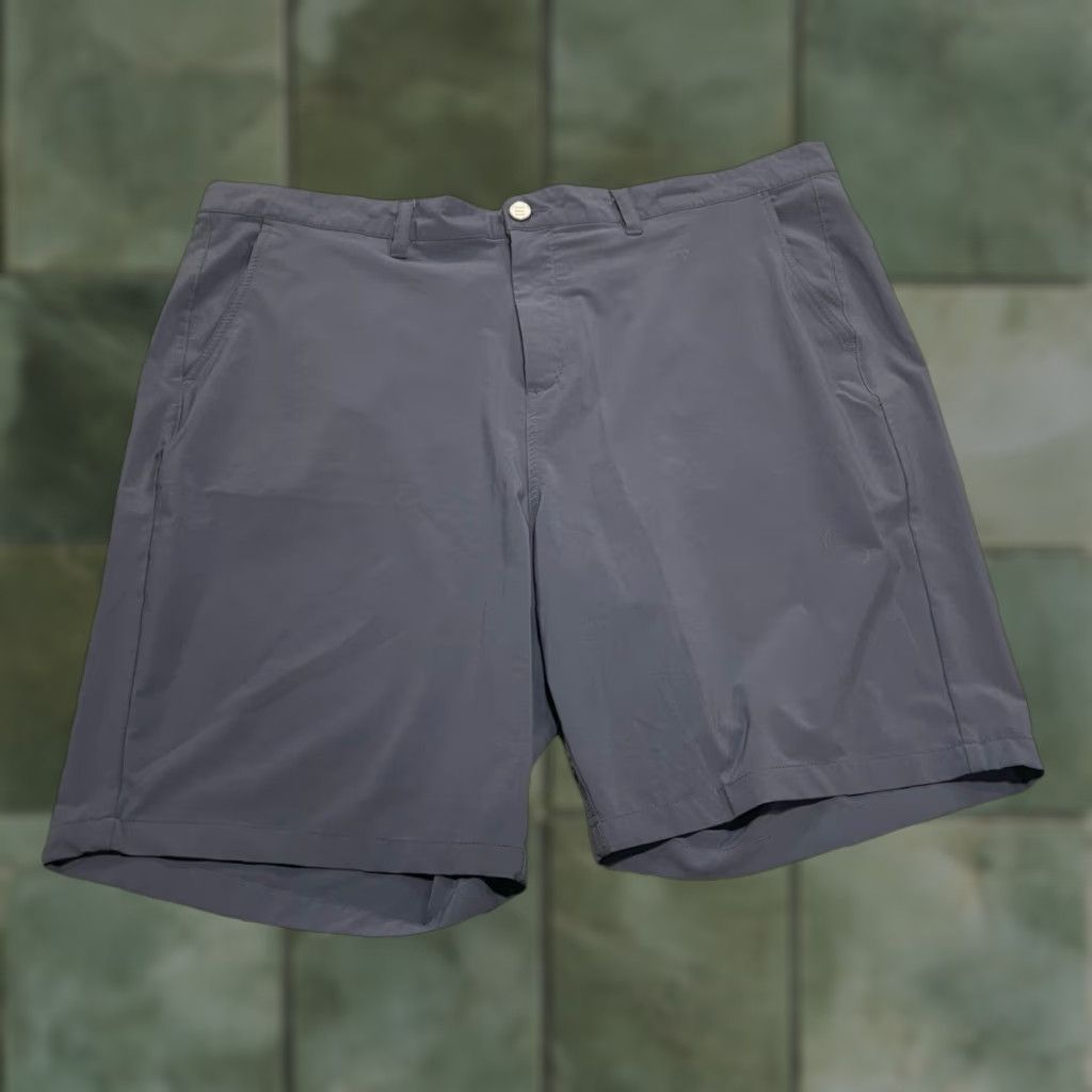 Vintage Free Fly Shorts Mens 42 Grayish Blue Chino 9" Inseam Stretch Polyester Spandex Hybrid II Performance Mens Size US 42 / EU 58 - 1 Thumbnail