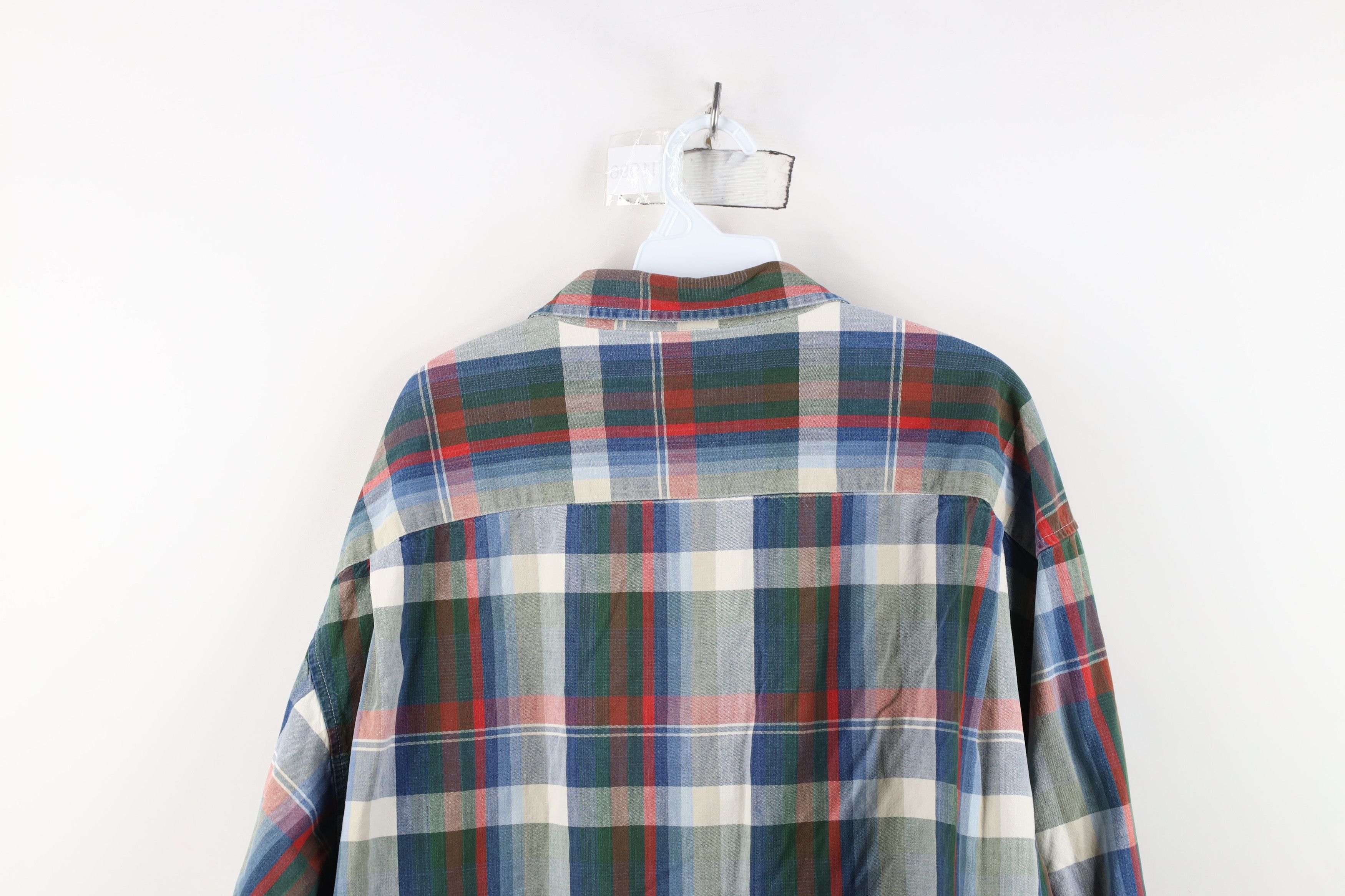 Vintage Vintage 90s Streetwear Rainbow Plaid Collared Button Shirt Size US XXL / EU 58 / 5 - 12 Thumbnail