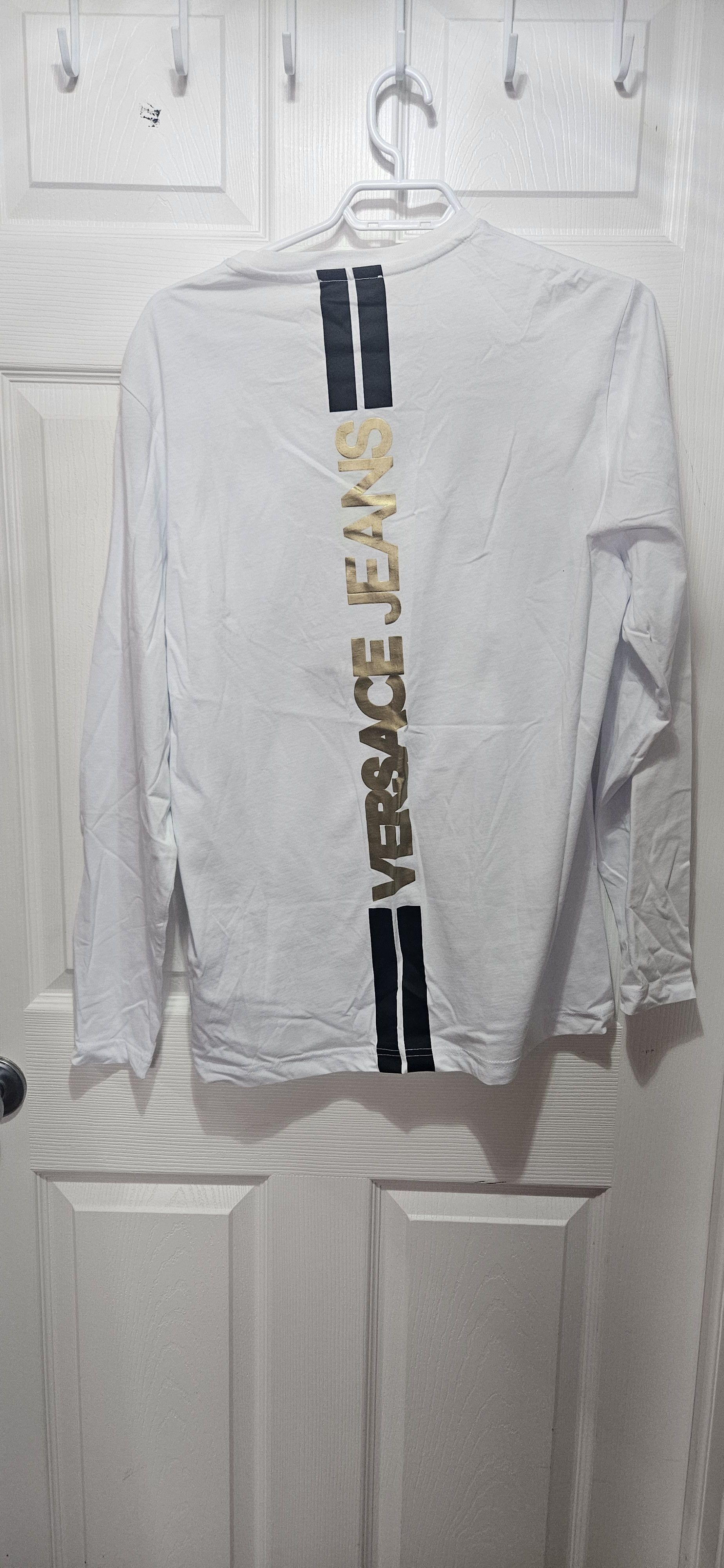 Versace Jeans Couture Versace Jeans White Long Sleeve T-Shirt Size US L / EU 52-54 / 3 - 3 Thumbnail