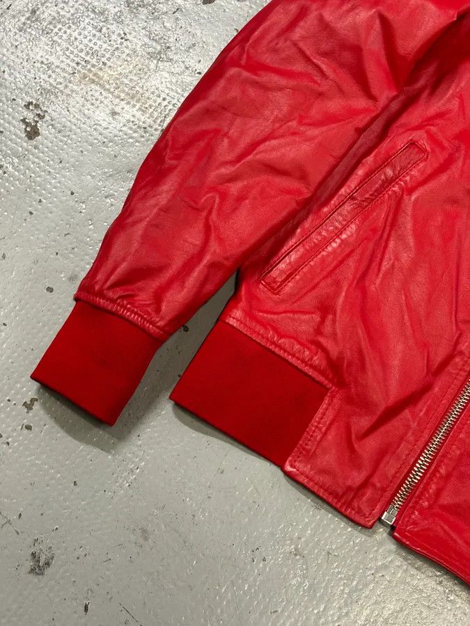 Dirk Bikkembergs 2010s Dirk Bikkembergs Red Leather Bomber Jacket Size US S / EU 44-46 / 1 - 8 Thumbnail