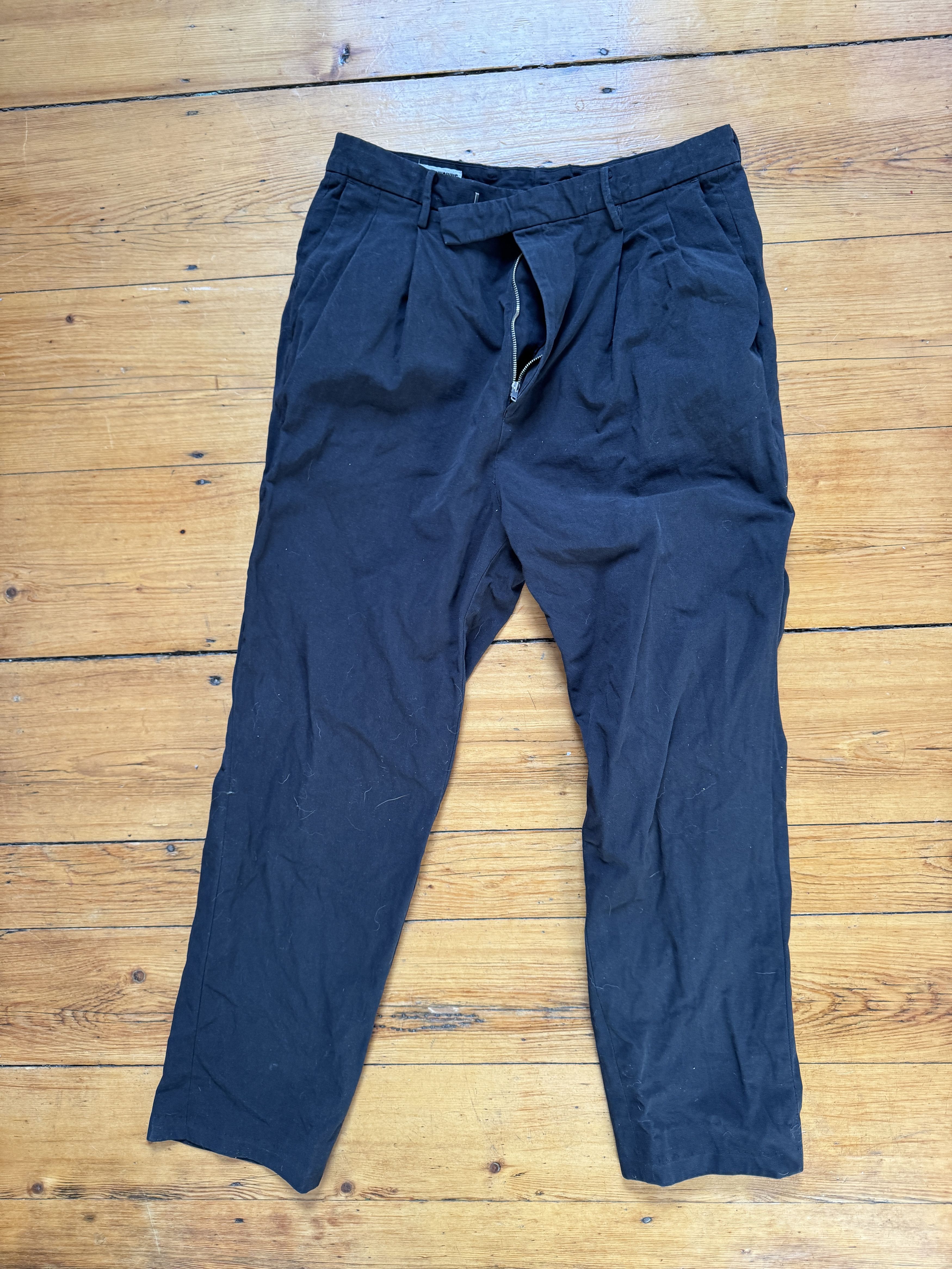 Kaptain Sunshine Pleated Cotton-Linen Gabardine Trousers (hem) Size US 32 / EU 48 - 8 Thumbnail