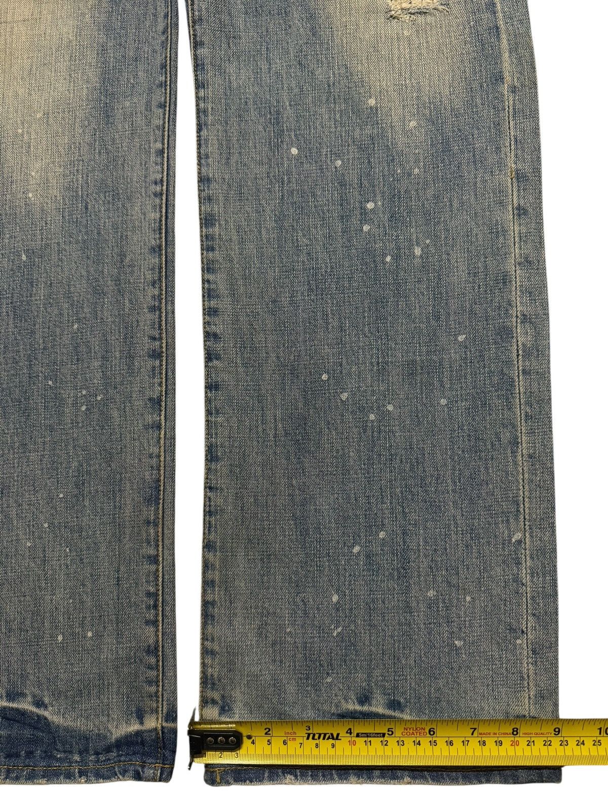 Global Work Vintage 90s Global Work Blue Faded Wash Whiskers Distressed Size US 31 - 14 Thumbnail