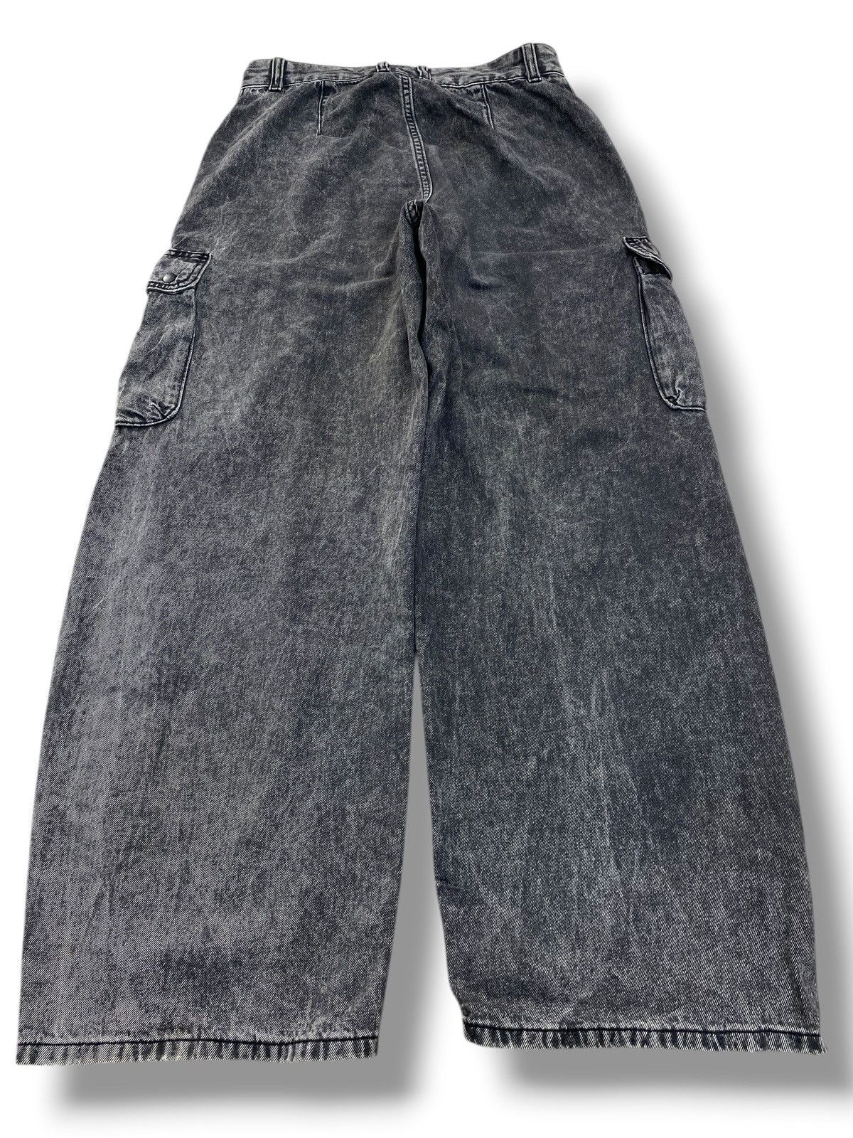 GU GU Black Wash Denim Style Cargo Jeans Size US 28 / EU 44 - 3 Thumbnail