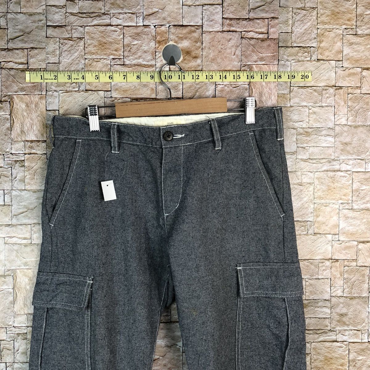 Japanese Brand Ikka Grey Cargo utility tactical Multipocket Pants #A840 Size US 31 - 10 Thumbnail