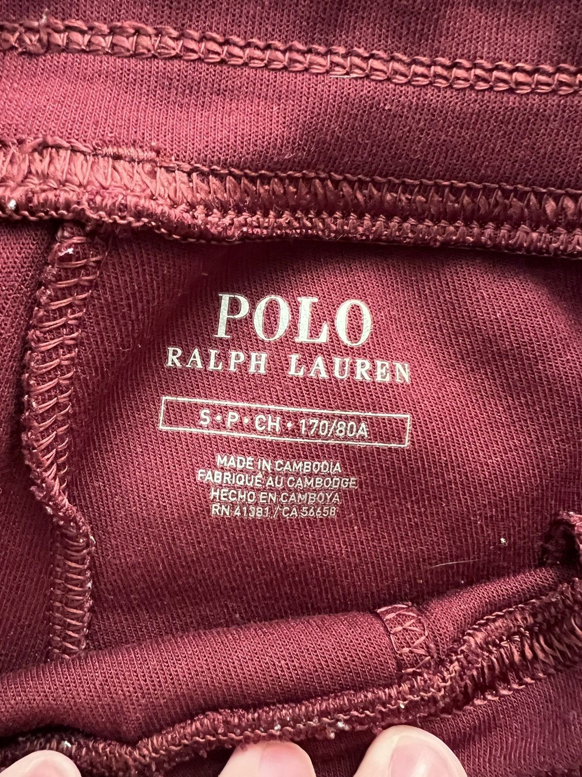 Polo Ralph Lauren Polo Sweatpants Burgundy Red *Small* Size US 31 - 3 Thumbnail