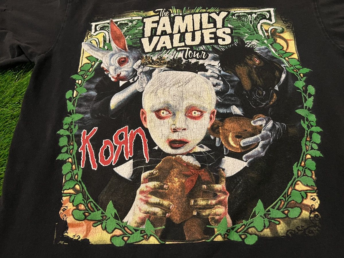 Band Tees × Vintage Vintage KORN - The Family Values Tour 2006 Double Sided Tee Size US M / EU 48-50 / 2 - 2 Thumbnail