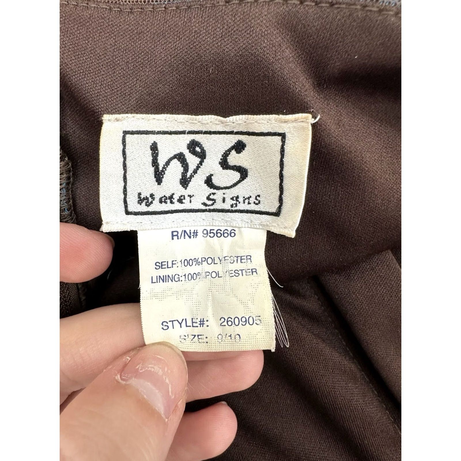 Vintage VINTAGE Water Signs Juniors Dress Brown Blue Strapless Layered Homecoming Size 9/10 Size M / US 6-8 / IT 42-44 - 4 Thumbnail