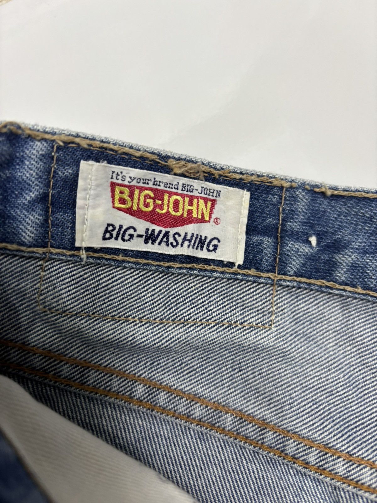 Big John × If Six Was Nine × Japanese Brand Vintage Flared Big John Bell Bottom Distressed Denim Jeans Size 29" - 9 Thumbnail