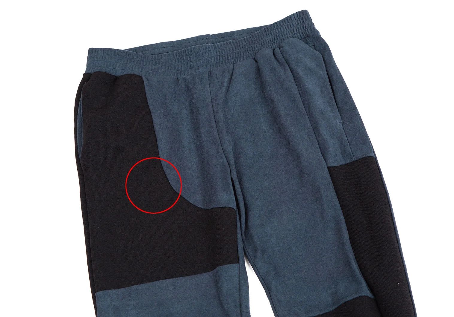 Maison Margiela Nylon Bicolor Ribbed Pants in Navy and Black, Size S Size US 30 / EU 46 - 2 Thumbnail