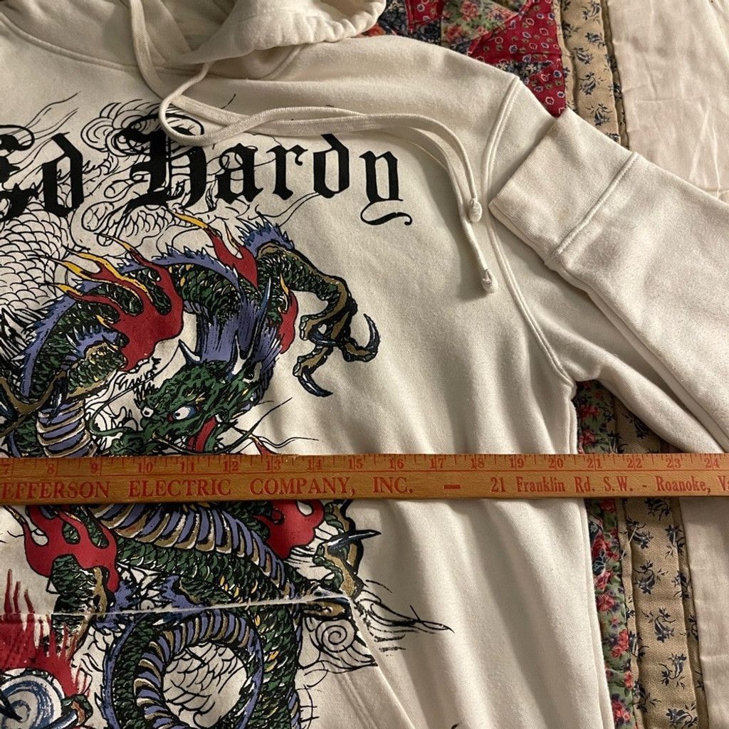 Ed Hardy Ed Hardy White Graphic Hoodie size M Size US M / EU 48-50 / 2 - 5 Thumbnail