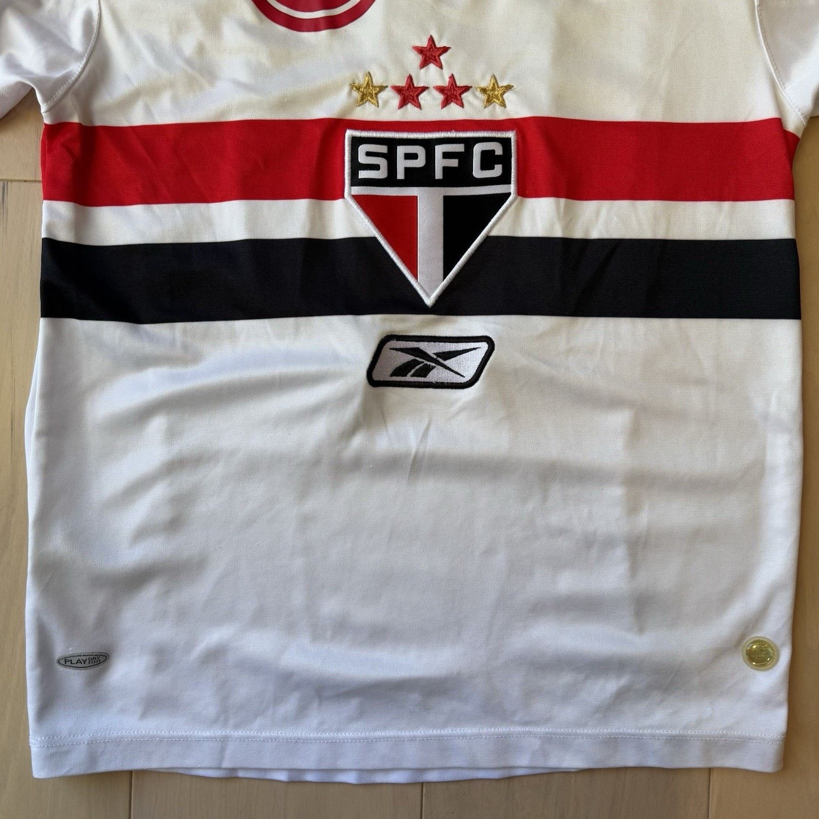 Reebok Vintage São Paulo Jersey Small White Red Reebok FC Soccer Size US S / EU 44-46 / 1 - 4 Thumbnail
