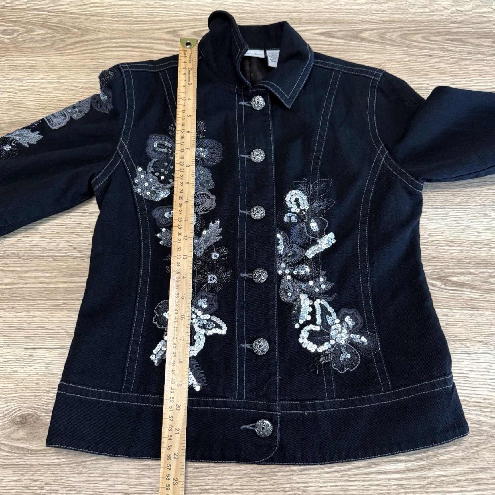 Vintage VINTAGE Chico's Jeans Pants Women’s 0.5 Black Bootcut Matching Jacket 0 Set - Kid? Size 25" / US 0 / IT 36 - 7 Thumbnail