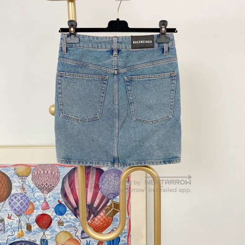Balenciaga Balenciaga Denim Skirt Size 35" - 2 Thumbnail