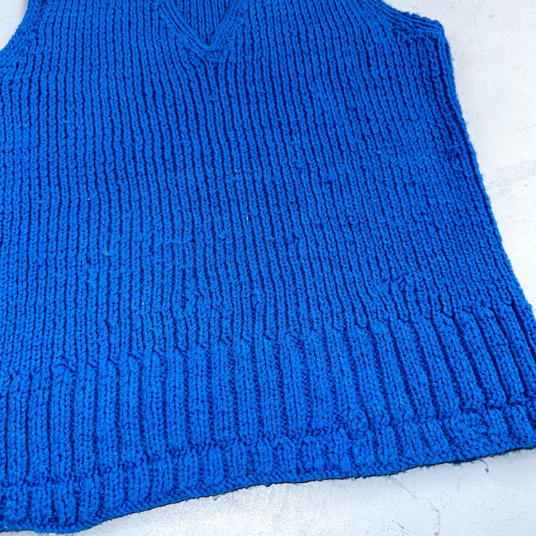 Vintage VINTAGE Blue Knitted Vest Sweater Pullover M 70s Casual Mens Size US M / EU 48-50 / 2 - 2 Thumbnail