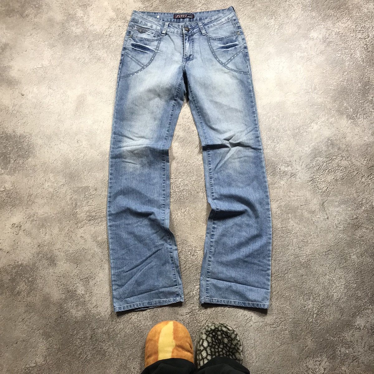 Vintage Vintage 90s Baggy Distressed Jeans Sun Faded Grunge Logo 29 Size 29" - 2 Thumbnail