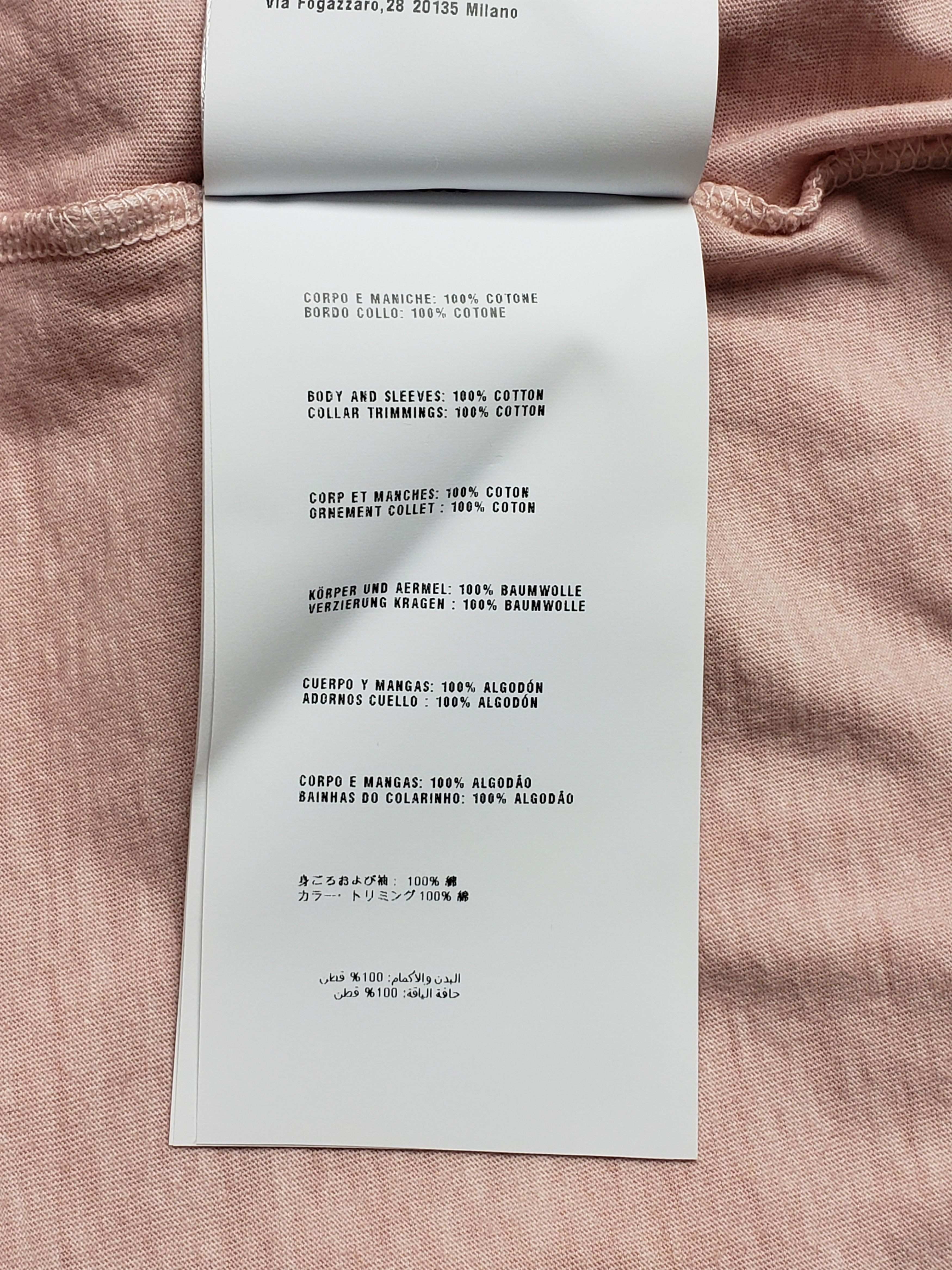 Prada Pink Cotton Logo Patch T-Shirt Large Size L / US 10 / IT 46 - 7 Thumbnail