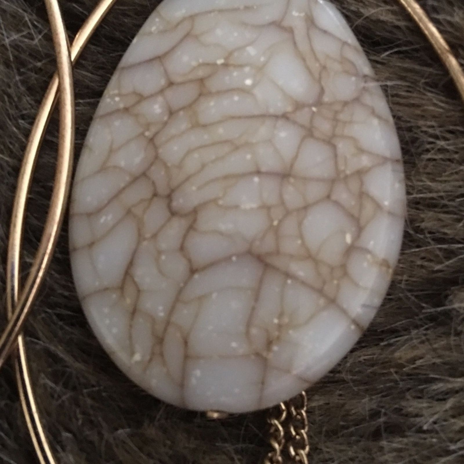 Jewelry Marble glass caged stone chain accent earrings Size ONE SIZE - 4 Thumbnail