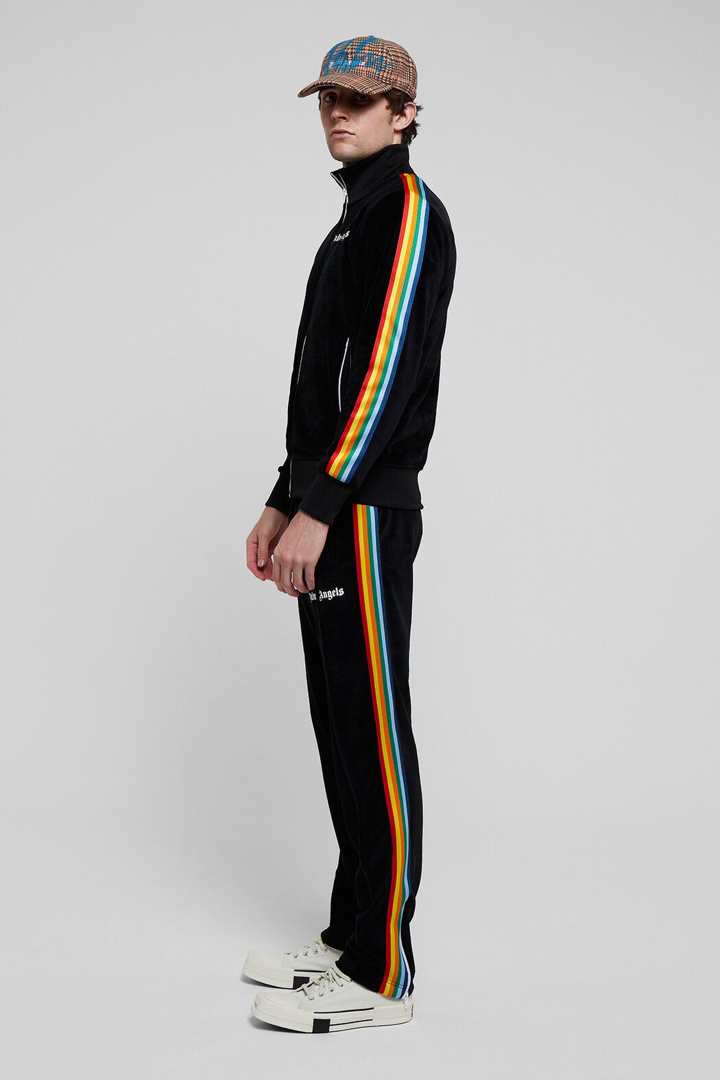 Palm Angels o1in1s0225 Q:1/ Rainbow Chenille Track Jacket in Black/White Size US S / EU 44-46 / 1 - 4 Thumbnail