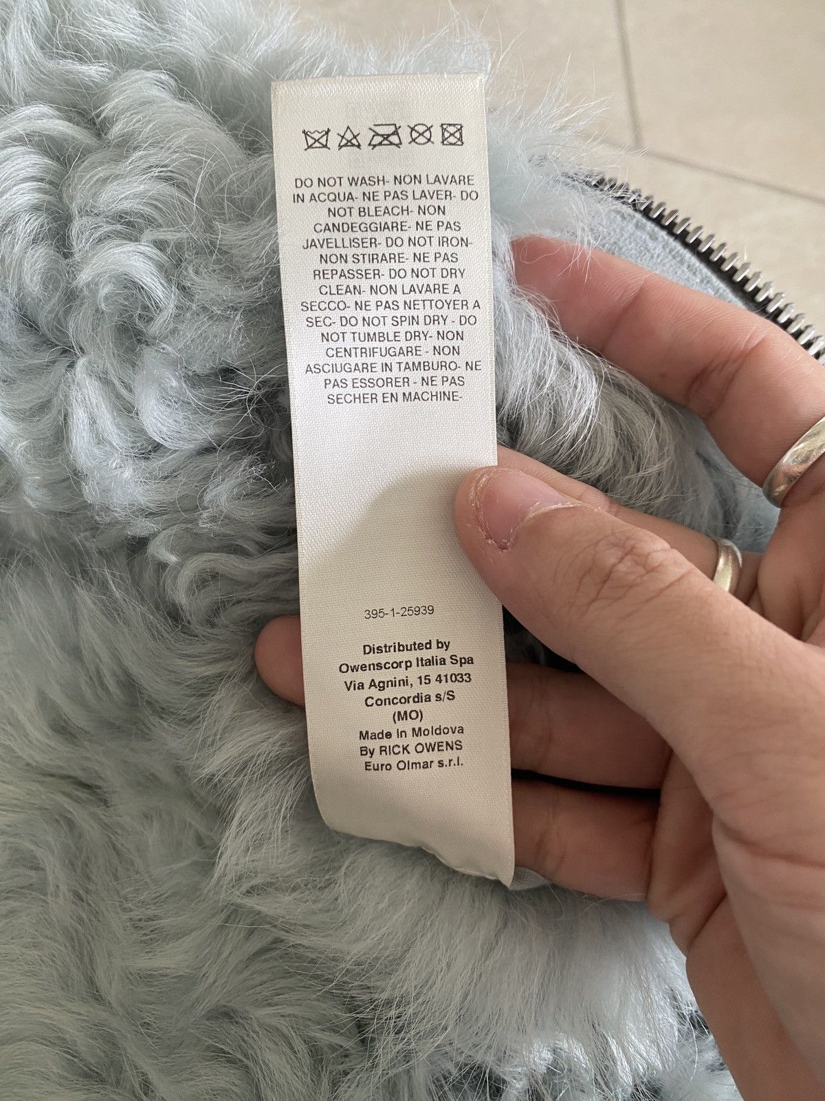 Rick Owens FW24 PORTERVILLE ALICE PARKA IN BLUE TOSCANA SHEARLING Size US M / EU 48-50 / 2 - 8 Thumbnail