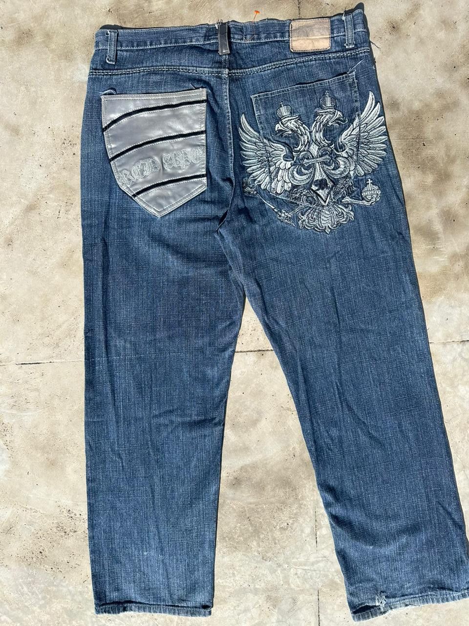 Japanese Brand × Vintage Red Ape embroided back pocket denim Jean's Size US 38 / EU 54 - 2 Thumbnail