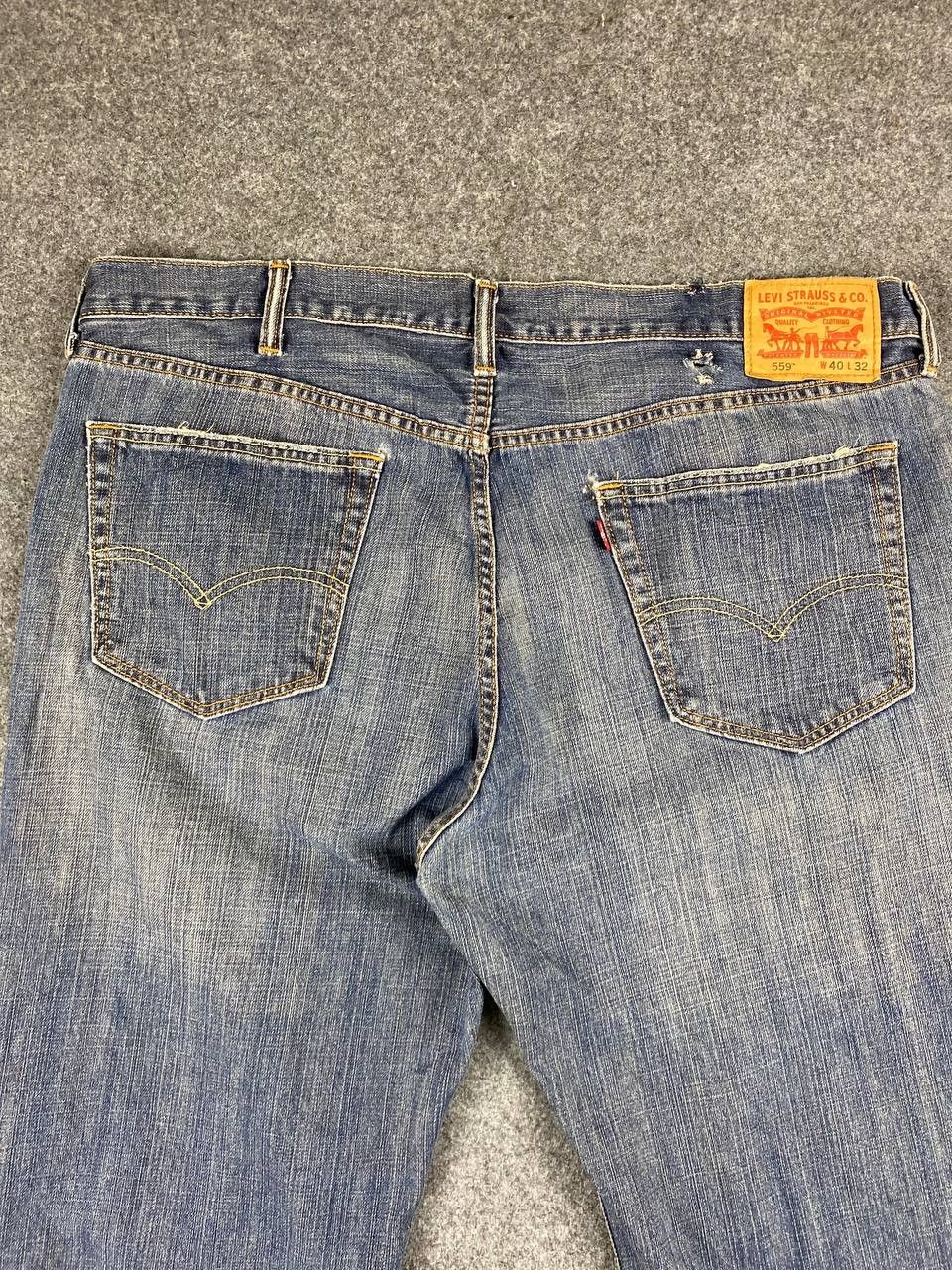 Levi's levis 559 relaxed straight distressed denim Size US 43 - 3 Thumbnail