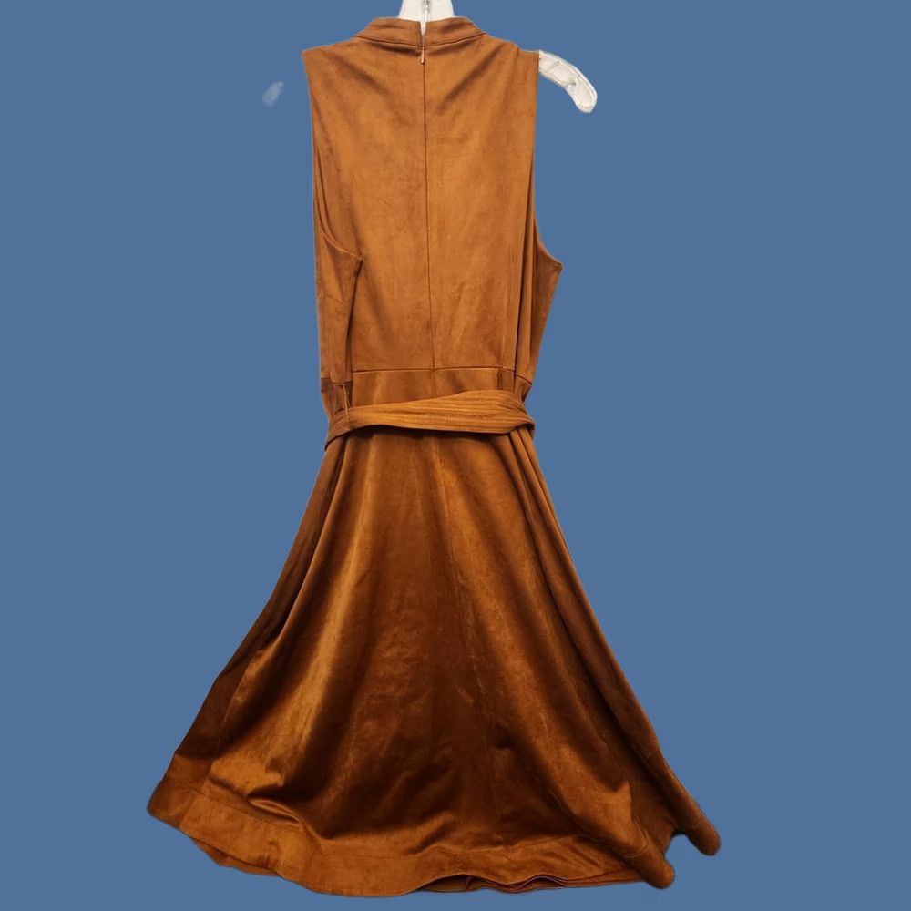 eloquii brown dress Drapey Faux Leather Mini Size:16.5 36/37 Vogue About ELOQUII Morilee maternity bridesmaid dresses Luxury Silk Designer beach Cover Ups