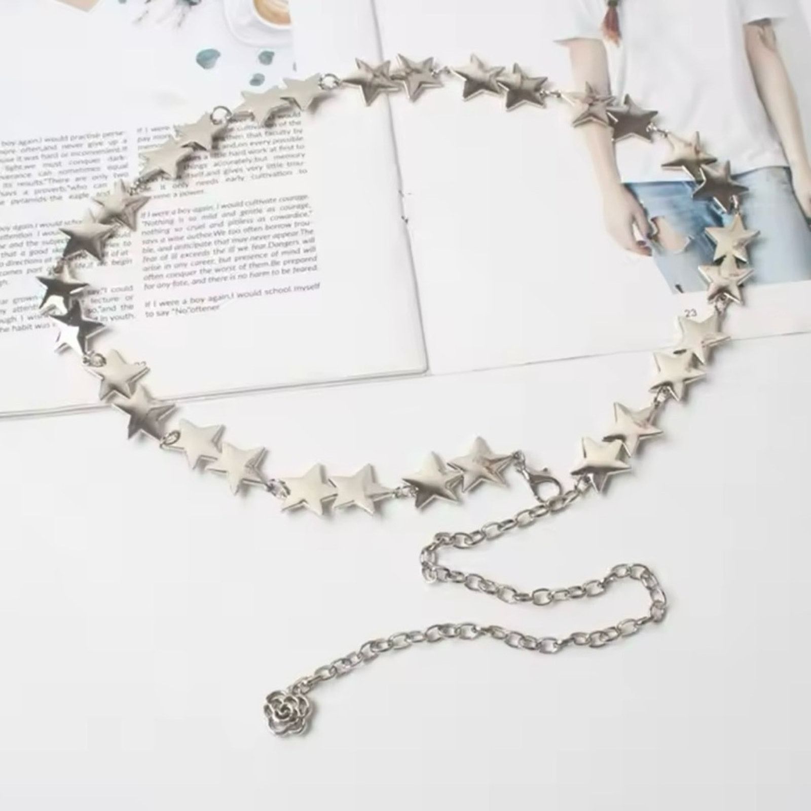 Other Silver Star Chain Belt for Women Size ONE SIZE - 3 Thumbnail