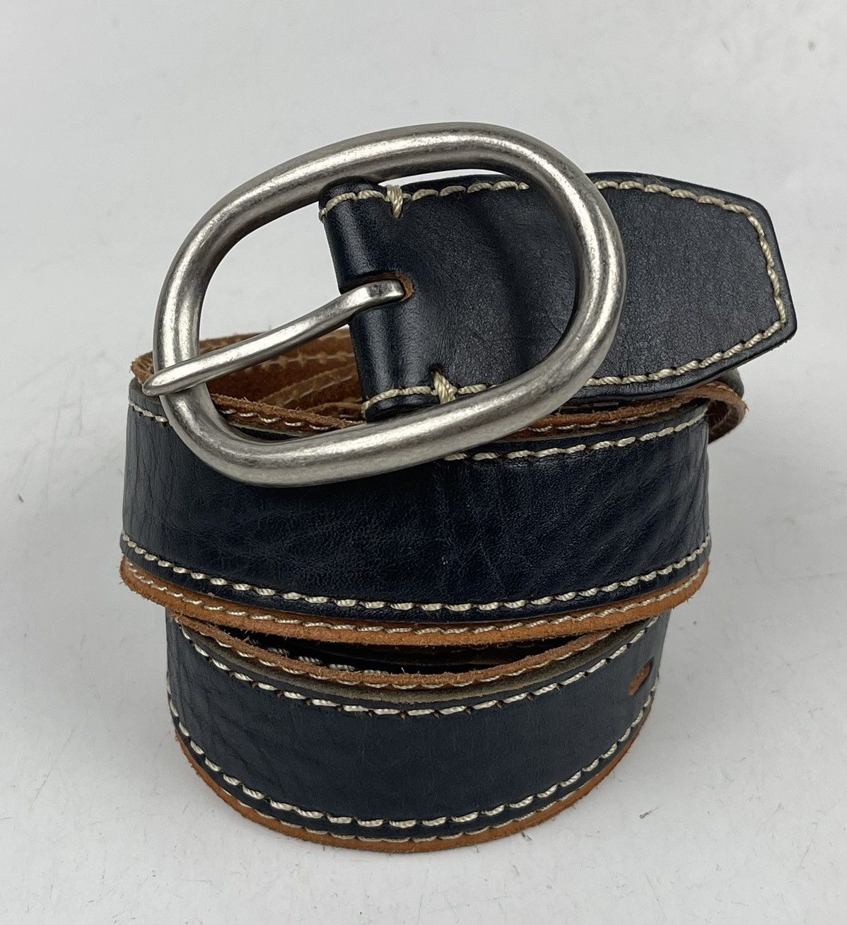 Japanese Brand × Seditionaries rare design two layer leather belt tc39 Size 32 - 1 Thumbnail