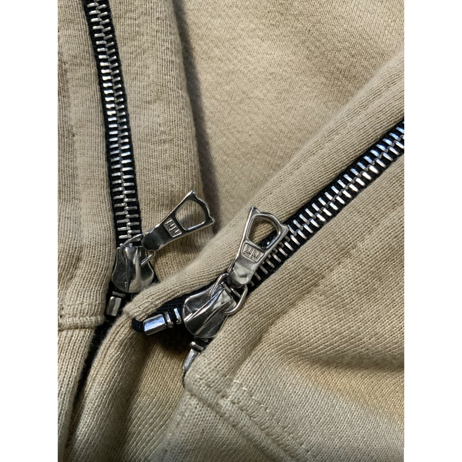 John Elliott John Elliott Hoodie Villain Side Zip Pullover Sz.2 Men Khaki Beige Terry Fleece Size US XS / EU 42 / 0 - 6 Thumbnail