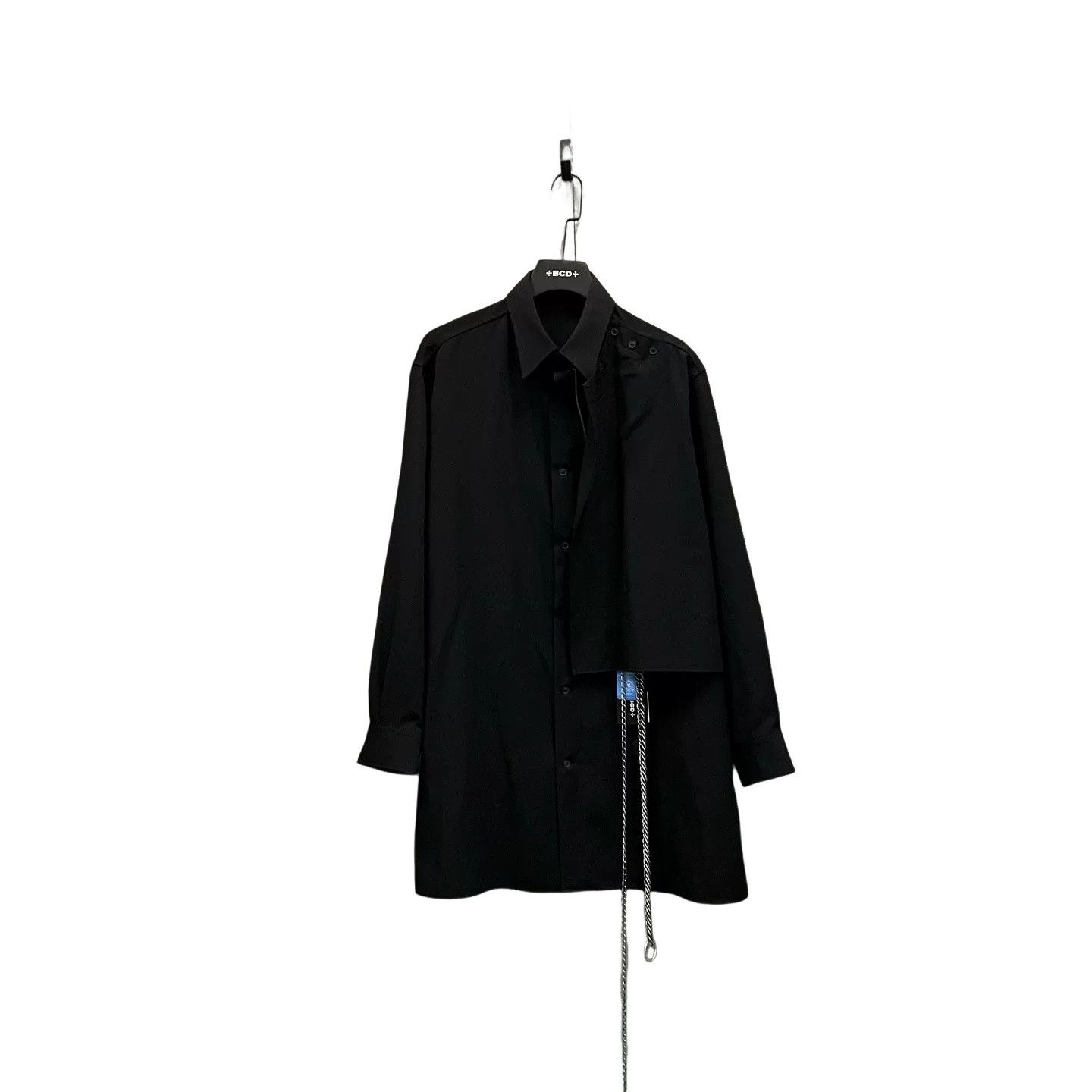 Yohji Yamamoto Yohji Yamamoto Chain Detail Wool Shirt Size L Size US L / EU 52-54 / 3 - 1 Thumbnail