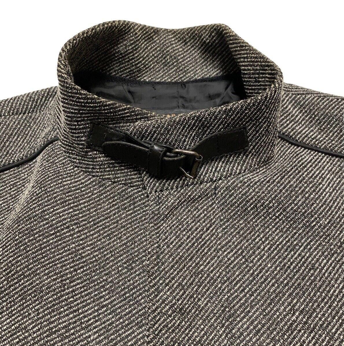 Zara Zara Man Herringbone Coat High Collar Grey 42 Y2K Size US M / EU 48-50 / 2 - 6 Thumbnail