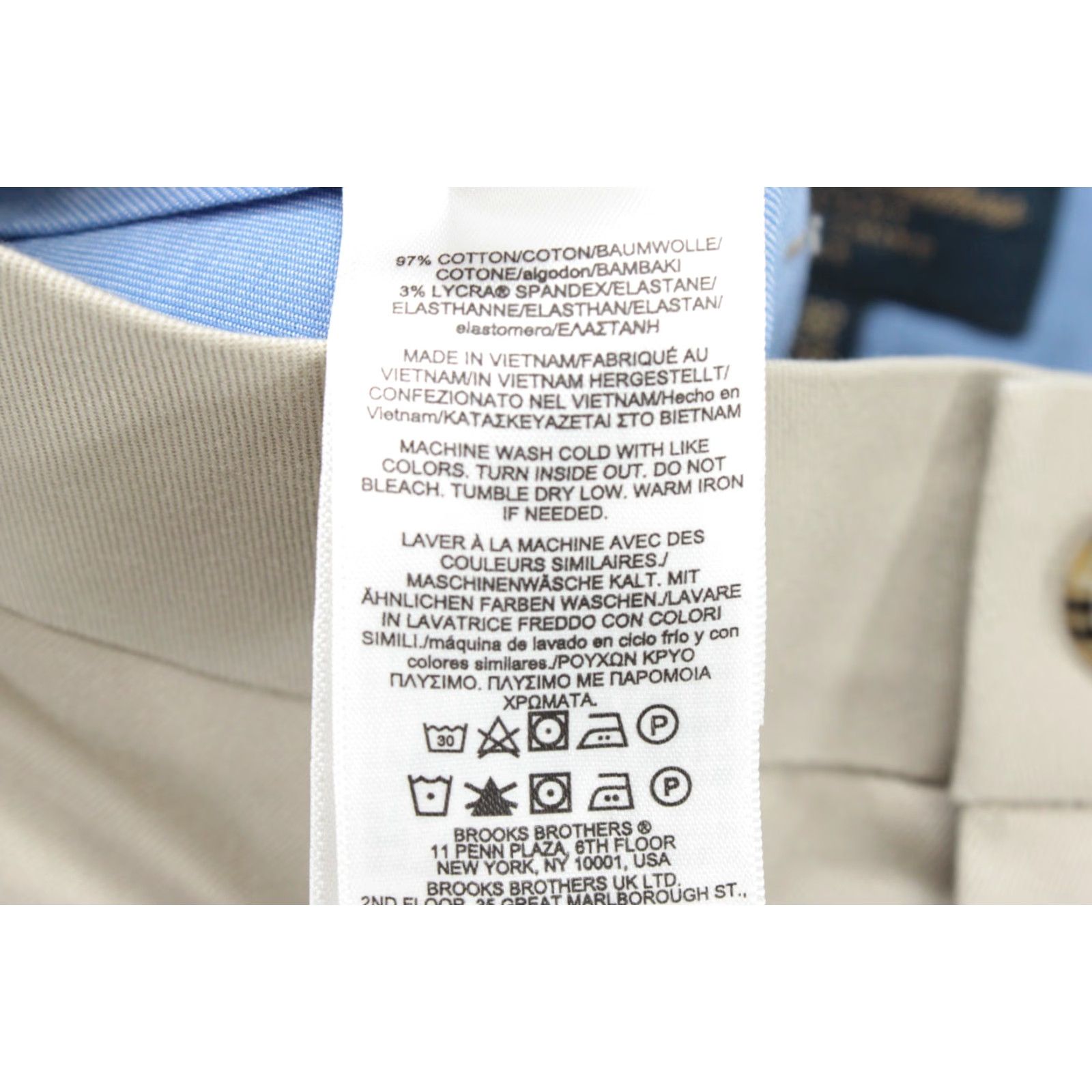 Brooks Brothers Brooks Brothers Pants Men 38x30 Beige Advantage Chino Flat Front Regular Cotton City Preppy Work Mens Size US 38 / EU 54 - 6 Thumbnail