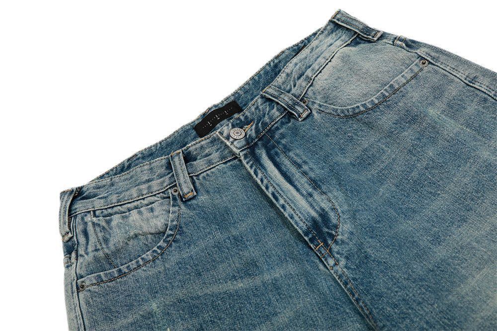 Japanese Brand × Jean Men's wide-leg distressed cargo punk washed gradient jeans Size US 32 / EU 48 - 4 Thumbnail