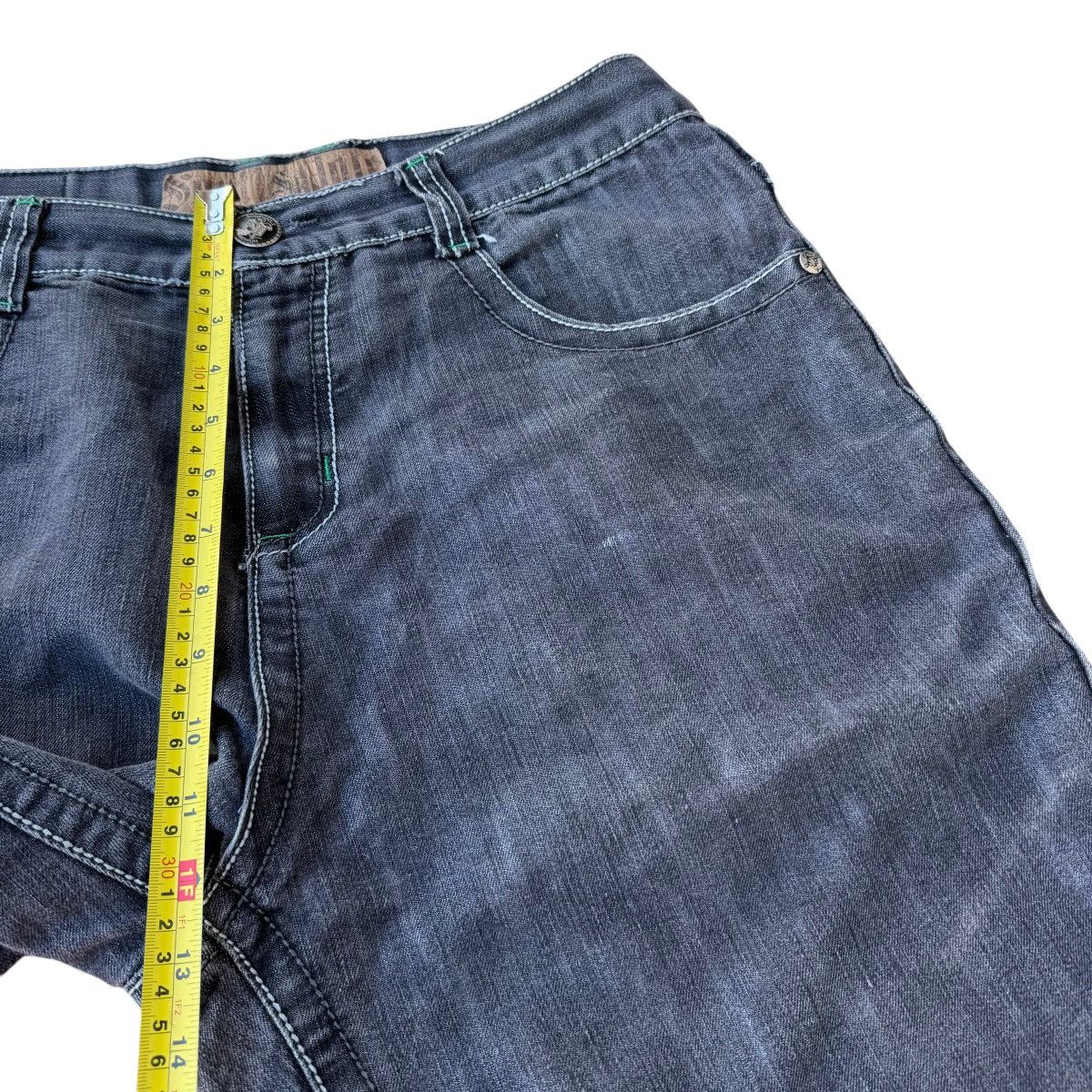 Southpole × Vintage Baggy Southpole Green Stiching Y2K Jorts Loose Shorts Skate Size US 36 / EU 52 - 12 Thumbnail