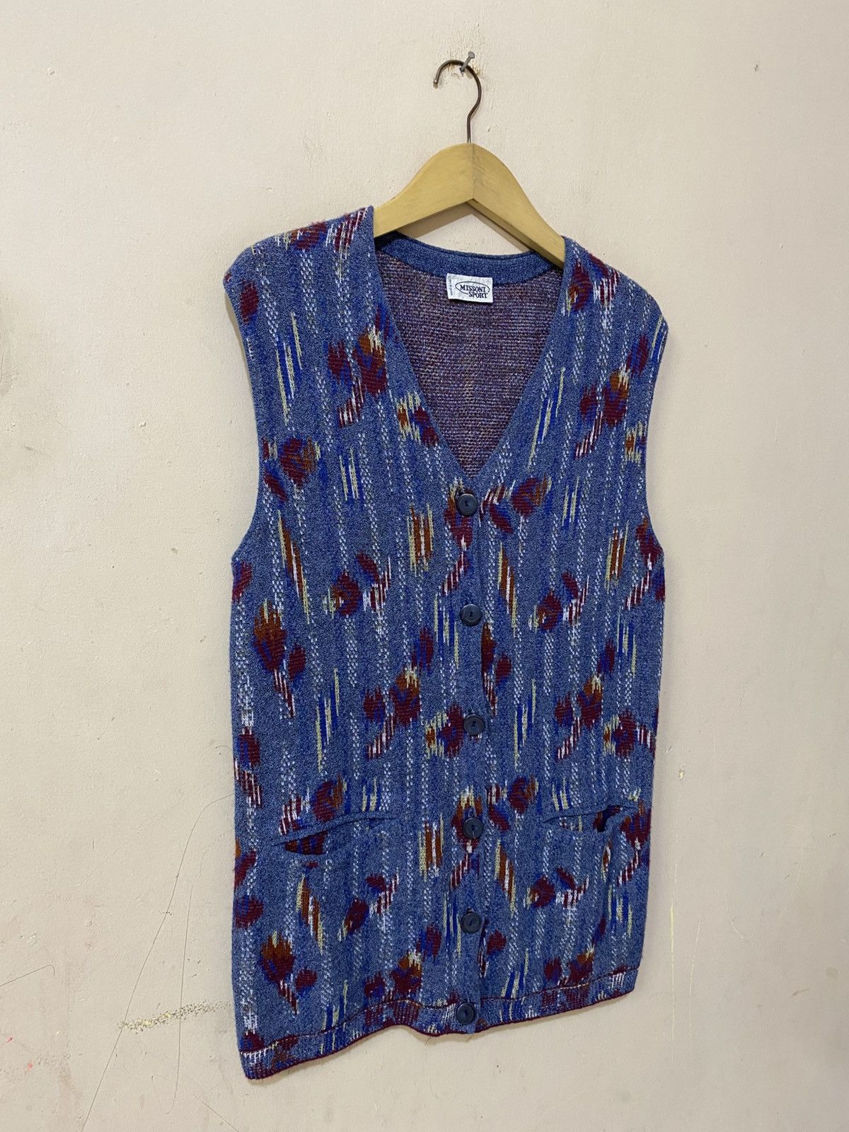 Missoni 90s Vintage Missoni Pattern Knit Vest Size US M / EU 48-50 / 2 - 2 Thumbnail