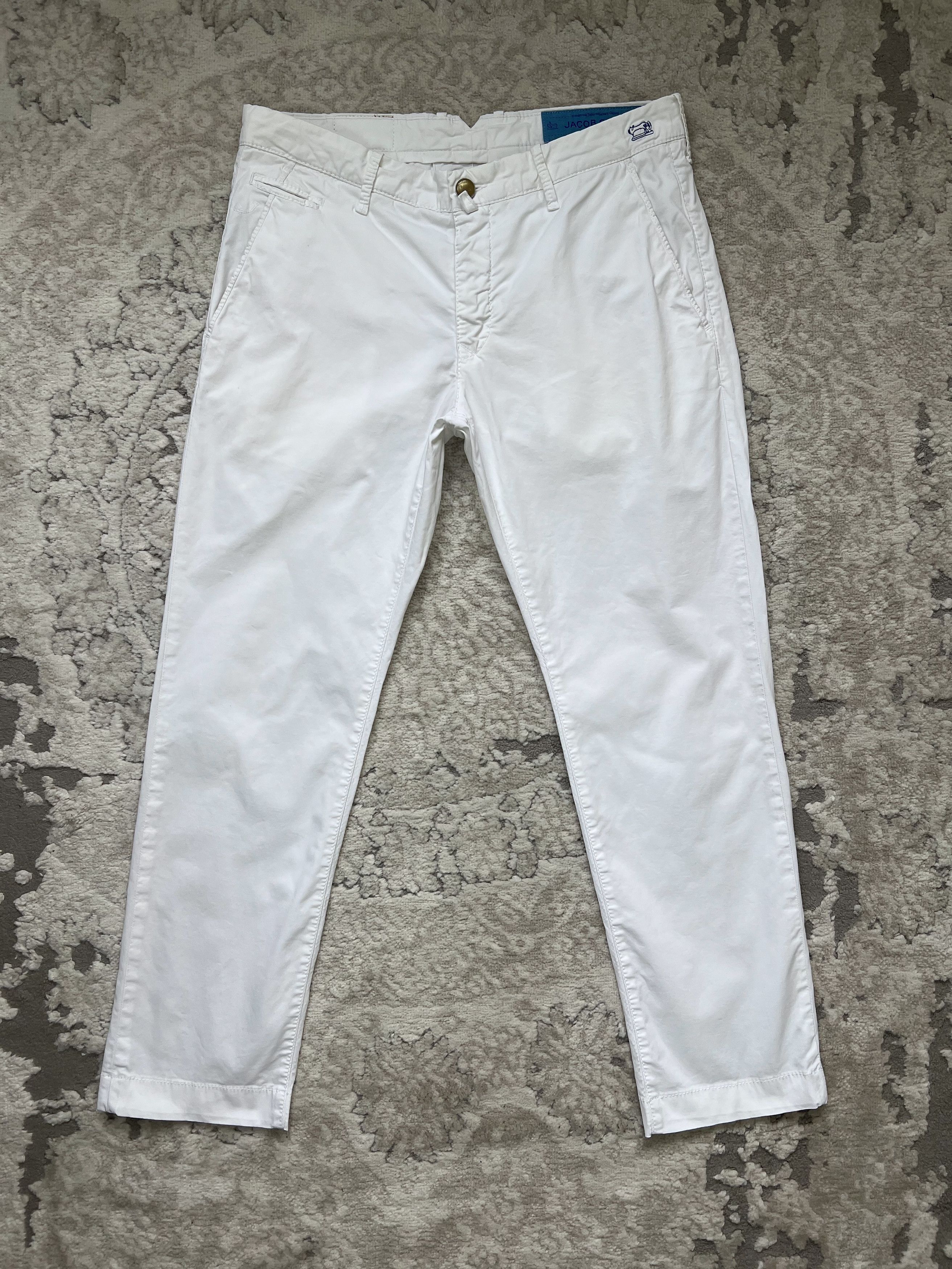 Jacob Cohen Jacob Cohën Bobby Comfort White Luxury Chino Pants 32 Size US 32 / EU 48 - 1 Thumbnail