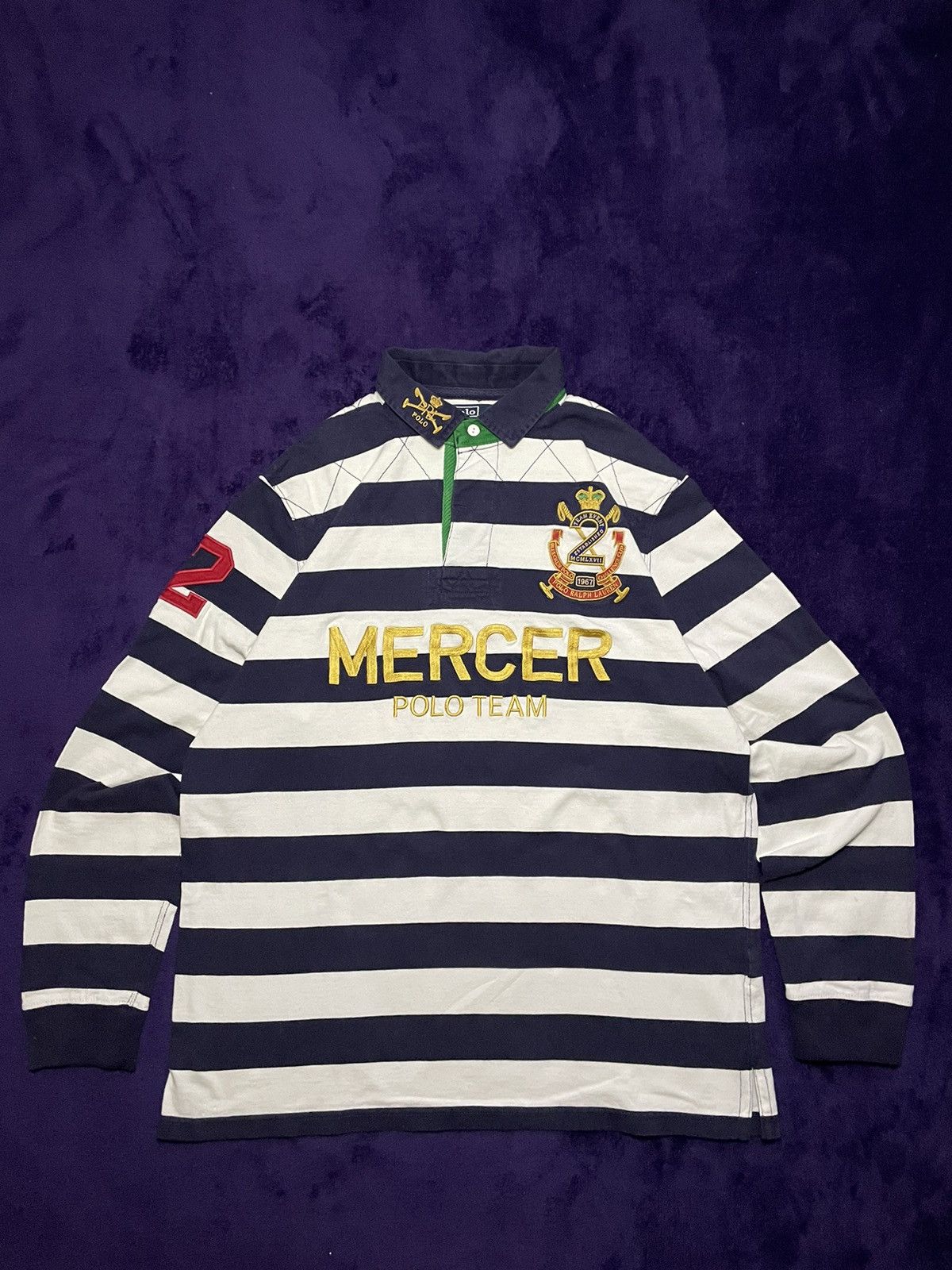 Polo Ralph Lauren × Ralph Lauren Vintage Ralph Lauren longsleeve Mercer Polo Team Size US L / EU 52-54 / 3 - 1 Thumbnail