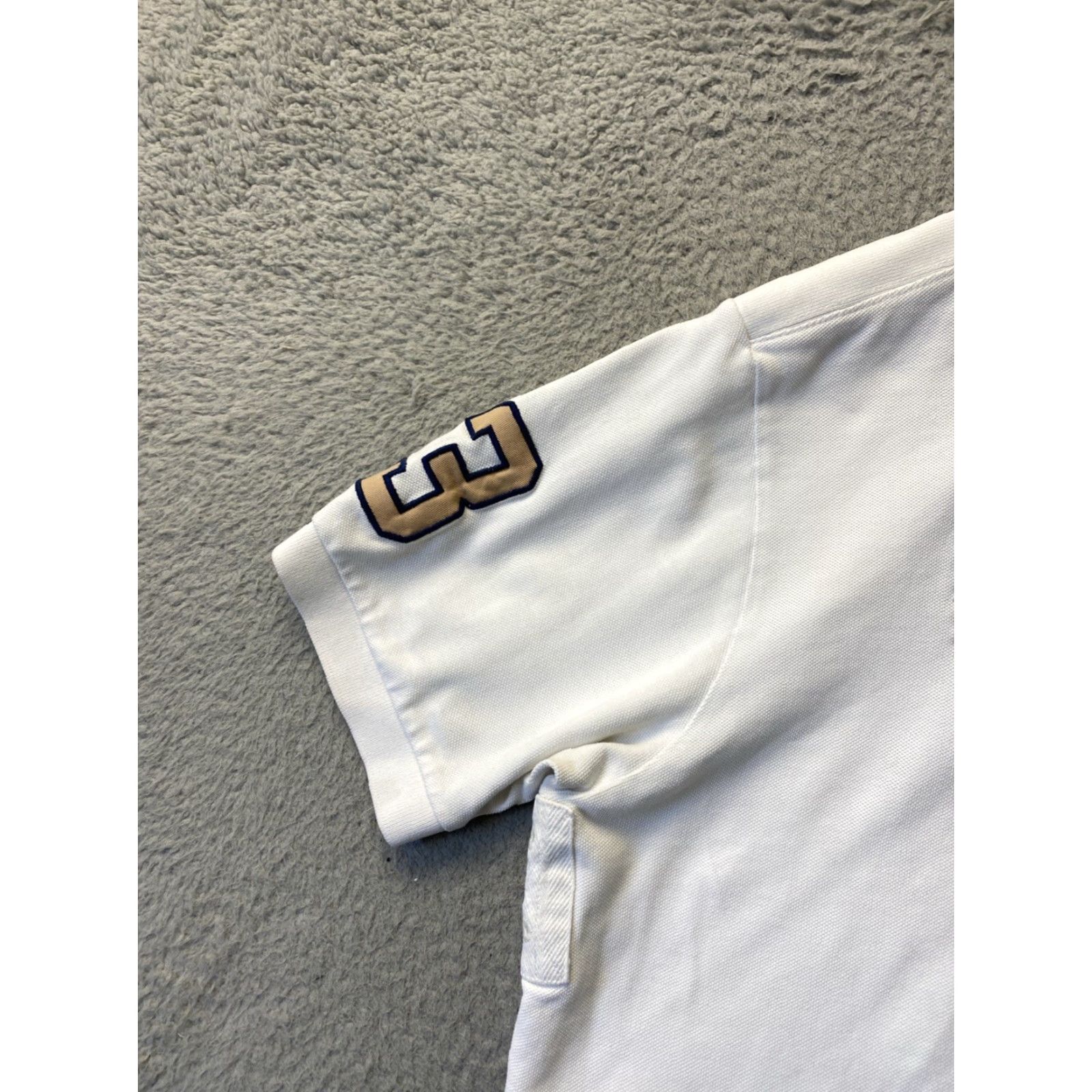 Ralph Lauren VINTAGE Ralph Lauren Polo Shirt XL White Solid Short Sleeve Mens Size US XL / EU 56 / 4 - 4 Thumbnail