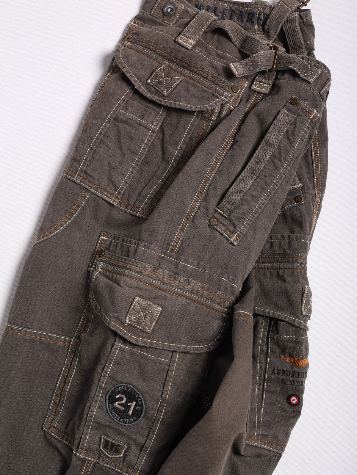 Aeronautica Militare Aeronautica Militare Cargo Bondage Pants Trousers Brown Size US 36 / EU 52 - 4 Thumbnail