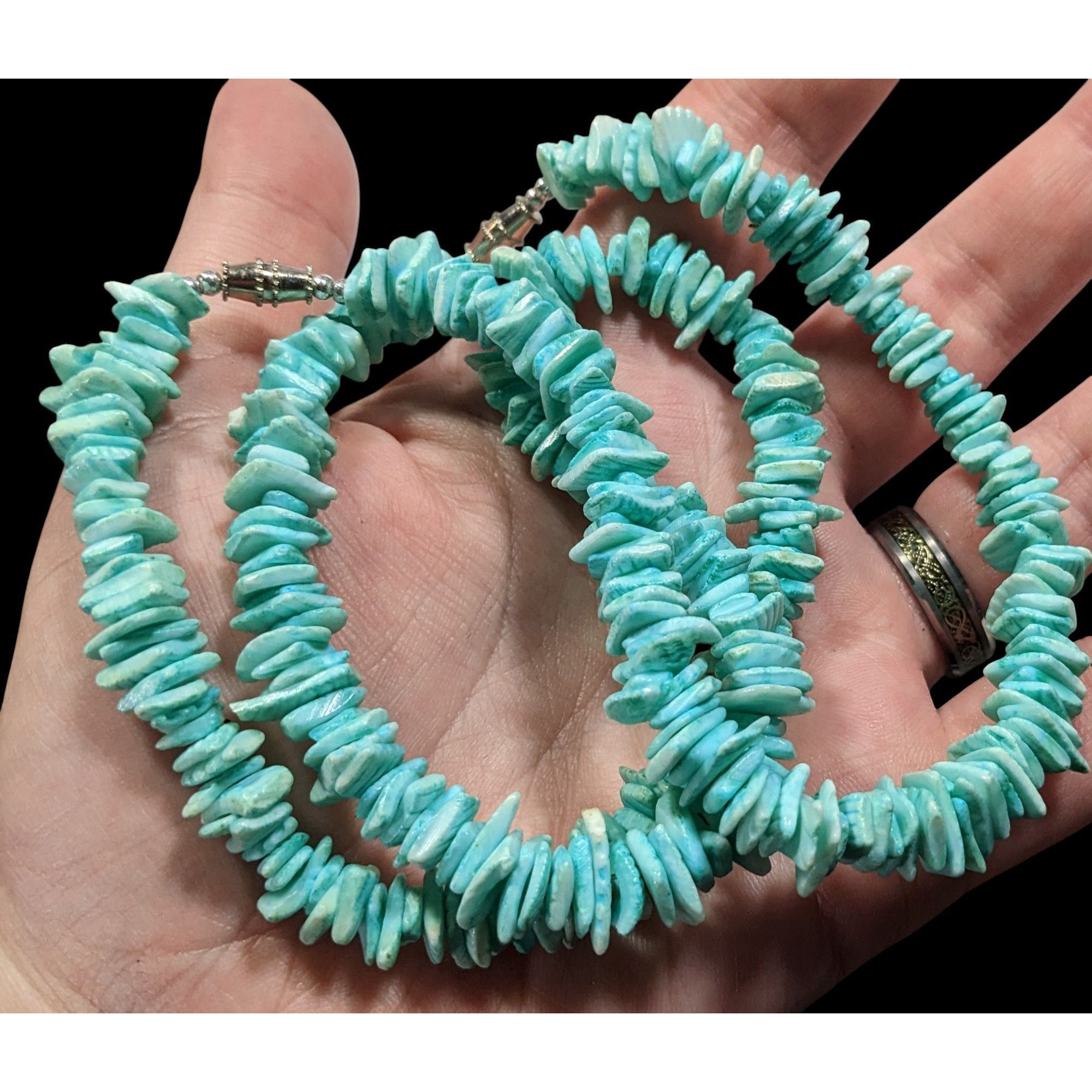 Other Beachy Mermaidcore Blue Shell Chip Necklace/Bracelet Size ONE SIZE - 2 Thumbnail