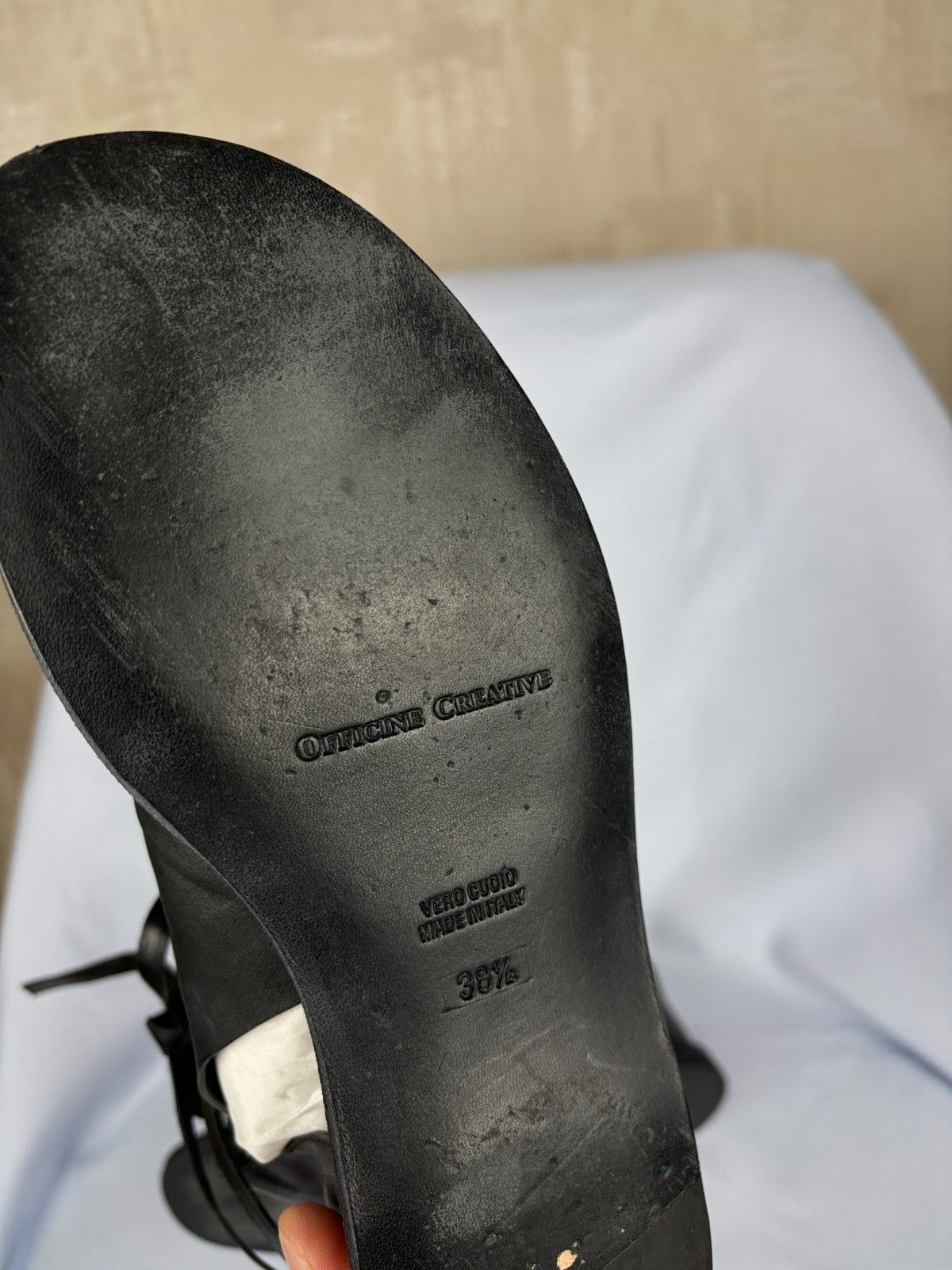 Officine Creative Officine Creative Itaca 009 Peep Toe Leather Sandals EU 38.5 Size US 8.5 / IT 38.5 - 12 Thumbnail