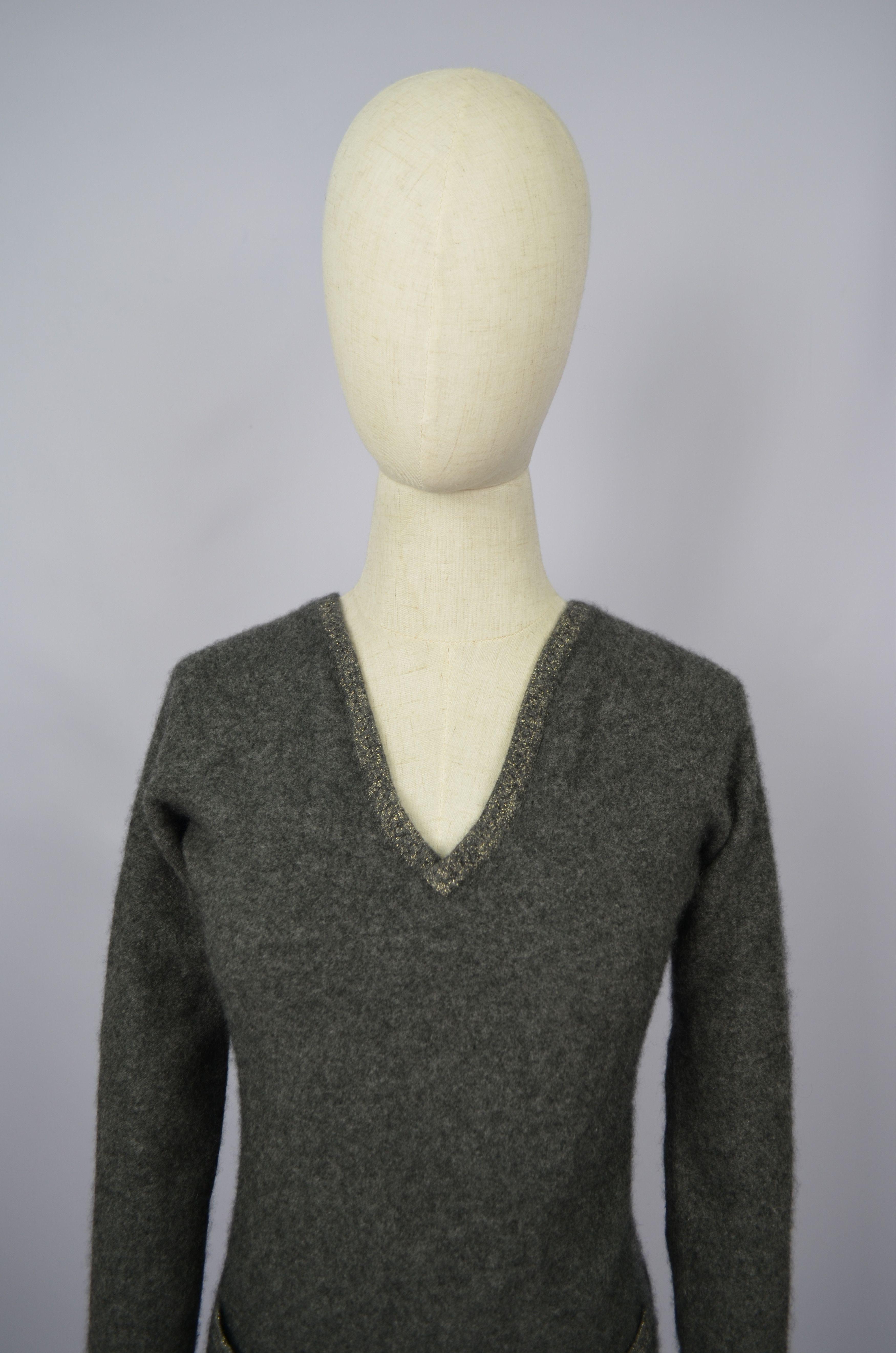 Sandro Beautiful Sandro Grey 100% Cashmere Knit Jumper Sweater Size S / US 4 / IT 40 - 5 Thumbnail