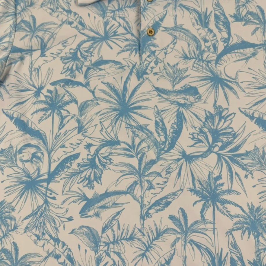 Vintage Pine Lakes Country Club Polo Shirt Mens Medium Fish Floral Performance Golf Sports Logo Shirt Size US M / EU 48-50 / 2 - 4 Thumbnail