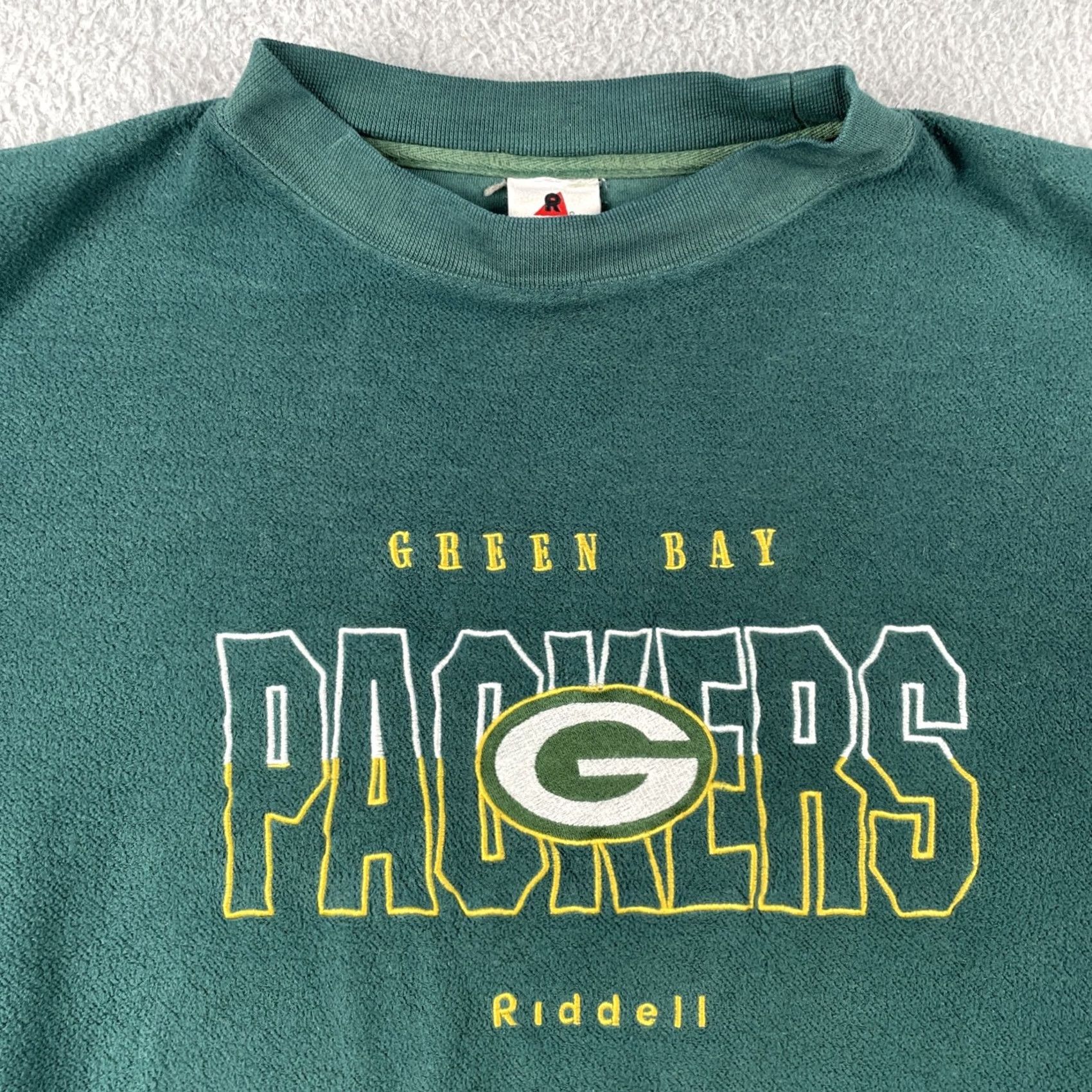 NFL VINTAGE Riddell Green Bay Packers NFL Football Mens XXL Green Pullover Sweatshirt Size US XXL / EU 58 / 5 - 2 Thumbnail
