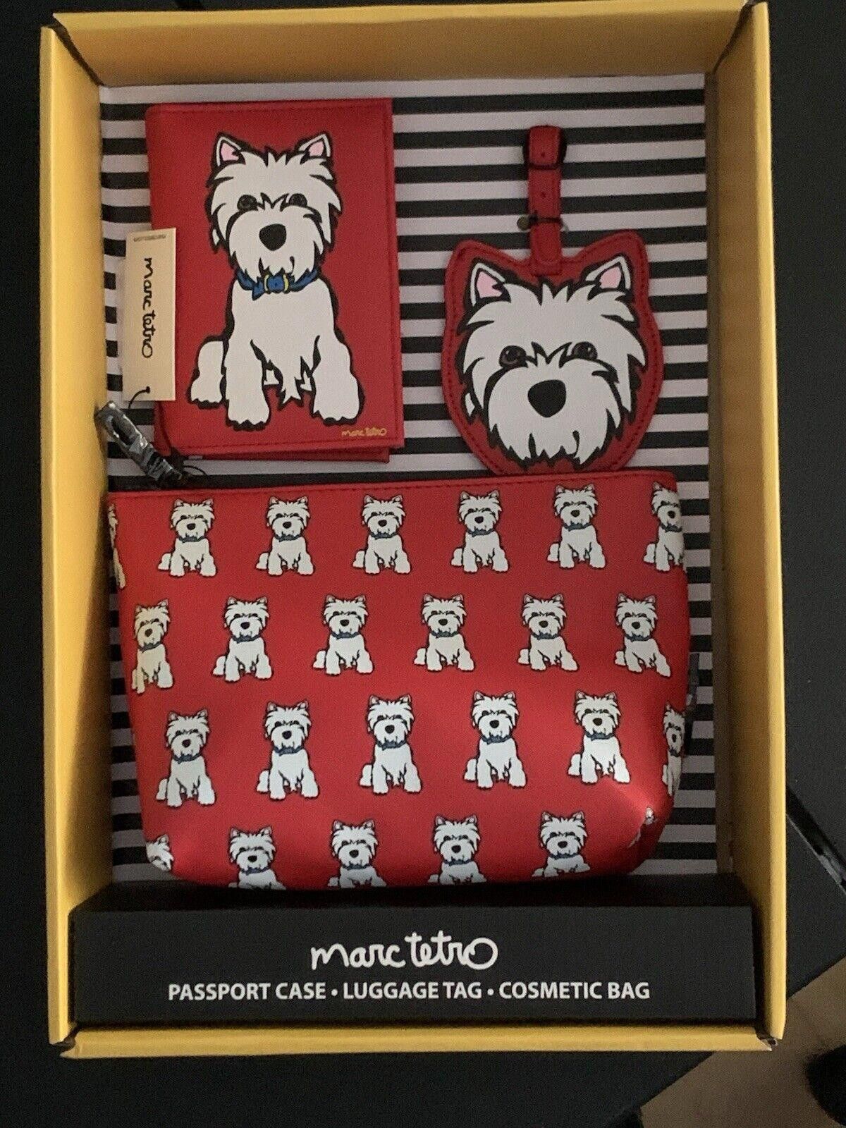 Designer Marc Tetro Cosmetic Bag Luggage Tag Passport Holder Westie Size ONE SIZE - 1 Thumbnail