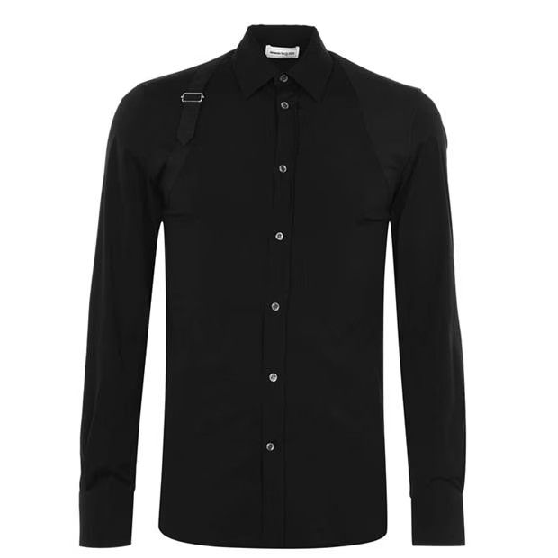 image of Alexander Mcqueen O1G2R1Mq0324 Shirt In Black, Men's (Size Large)