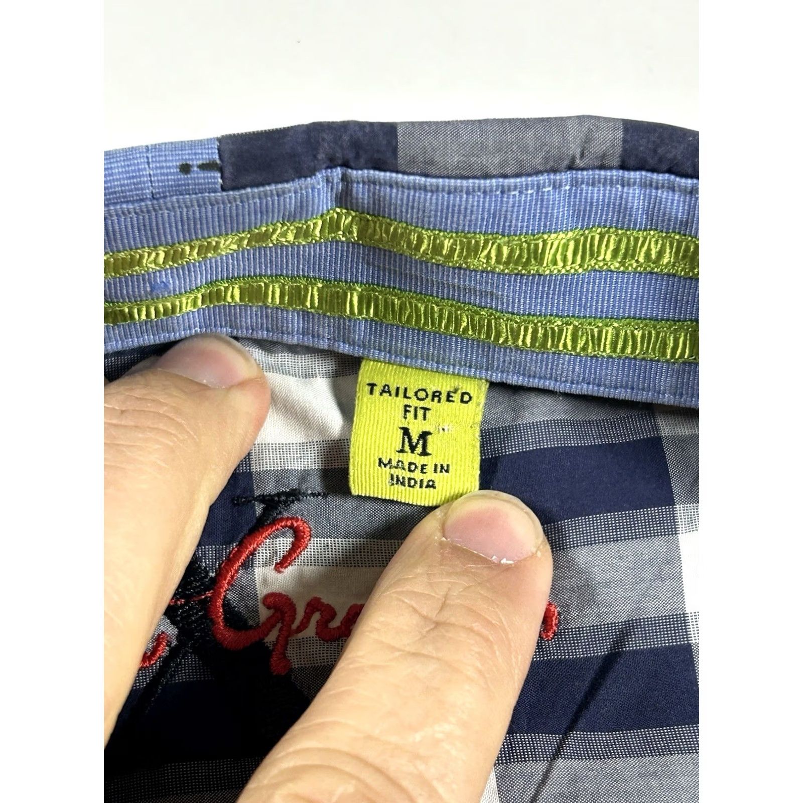 Robert Graham Robert Graham Shirt Blue Plaid Paint Splotch Short Sleeve Men’s Medium Clean Size US M / EU 48-50 / 2 - 5 Thumbnail