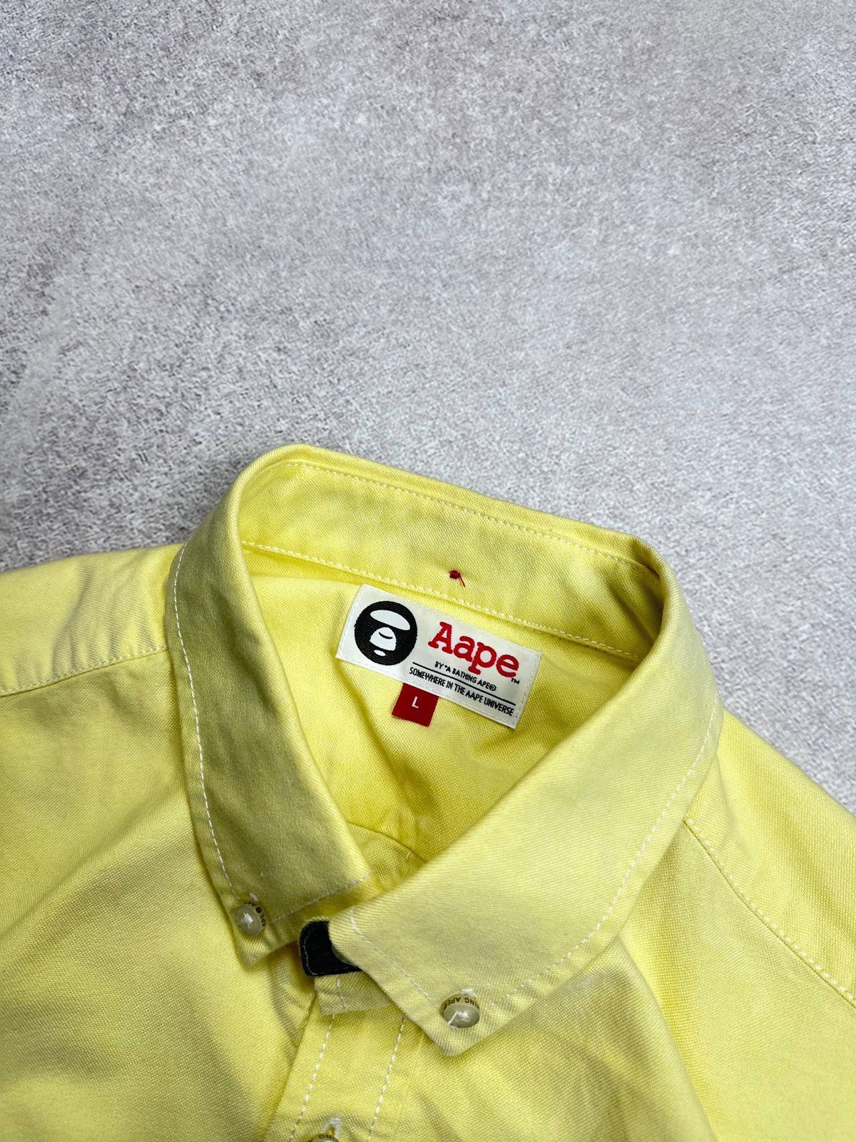 Aape Vintage Aape Bape Yellow Shirt Mens Rare Japanese Style L Size US L / EU 52-54 / 3 - 3 Thumbnail